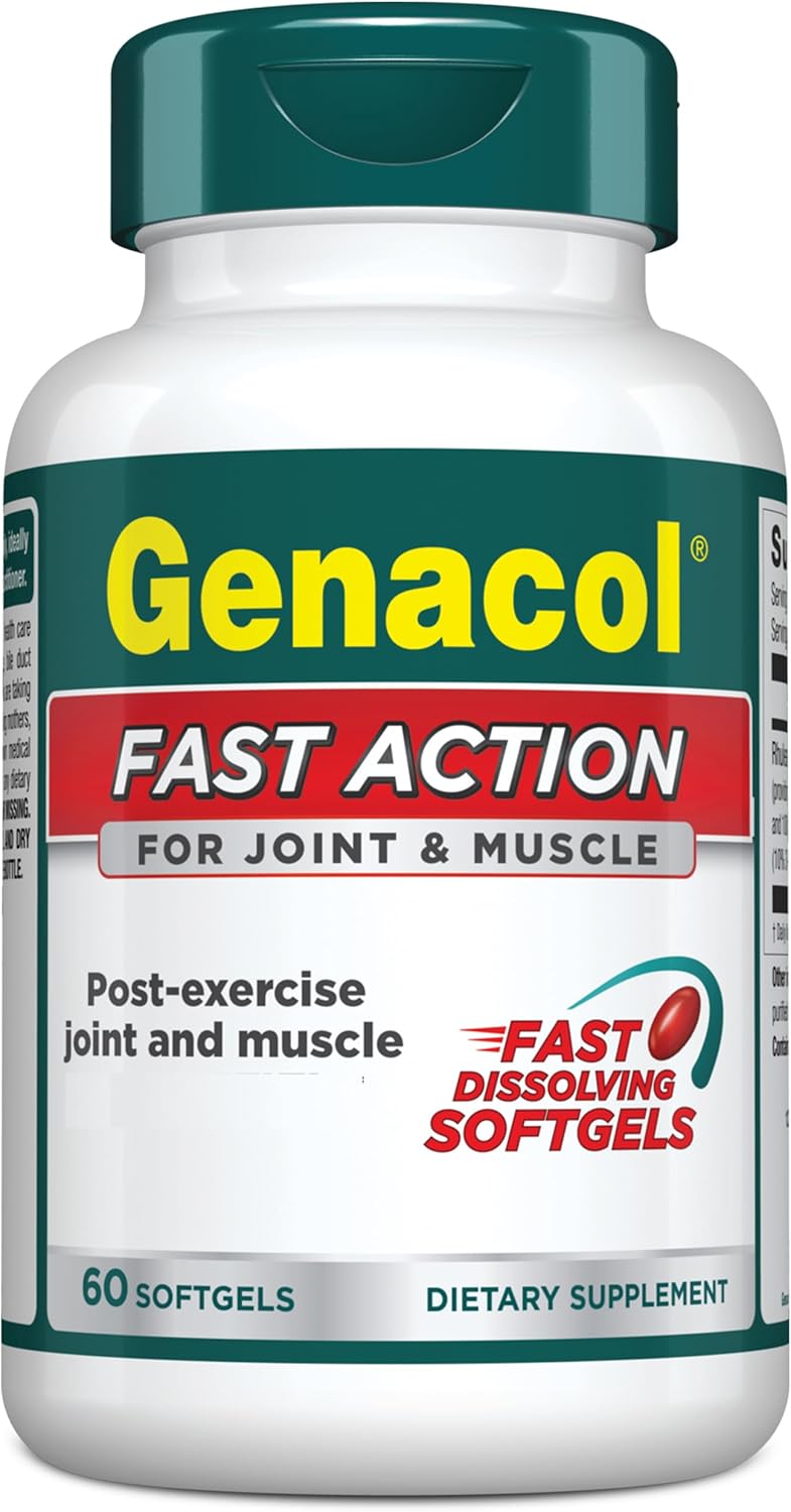 Joint Care Combo: Genacol Optimum & Fast-Acting Relief Supplement with Glucosamine, Chondroitin, MSM, and Collagen for Joints & Muscles