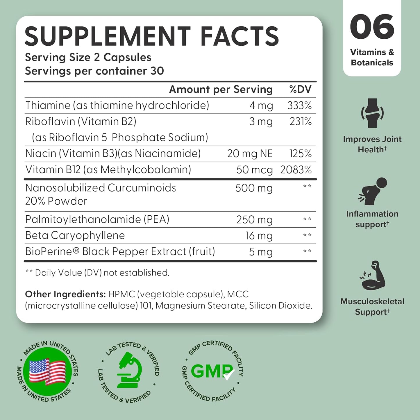 Joint Comfort & Mobility Support with nooro Vital Step Curcumin Supplement - Healthy Inflammatory Response - 30 Days