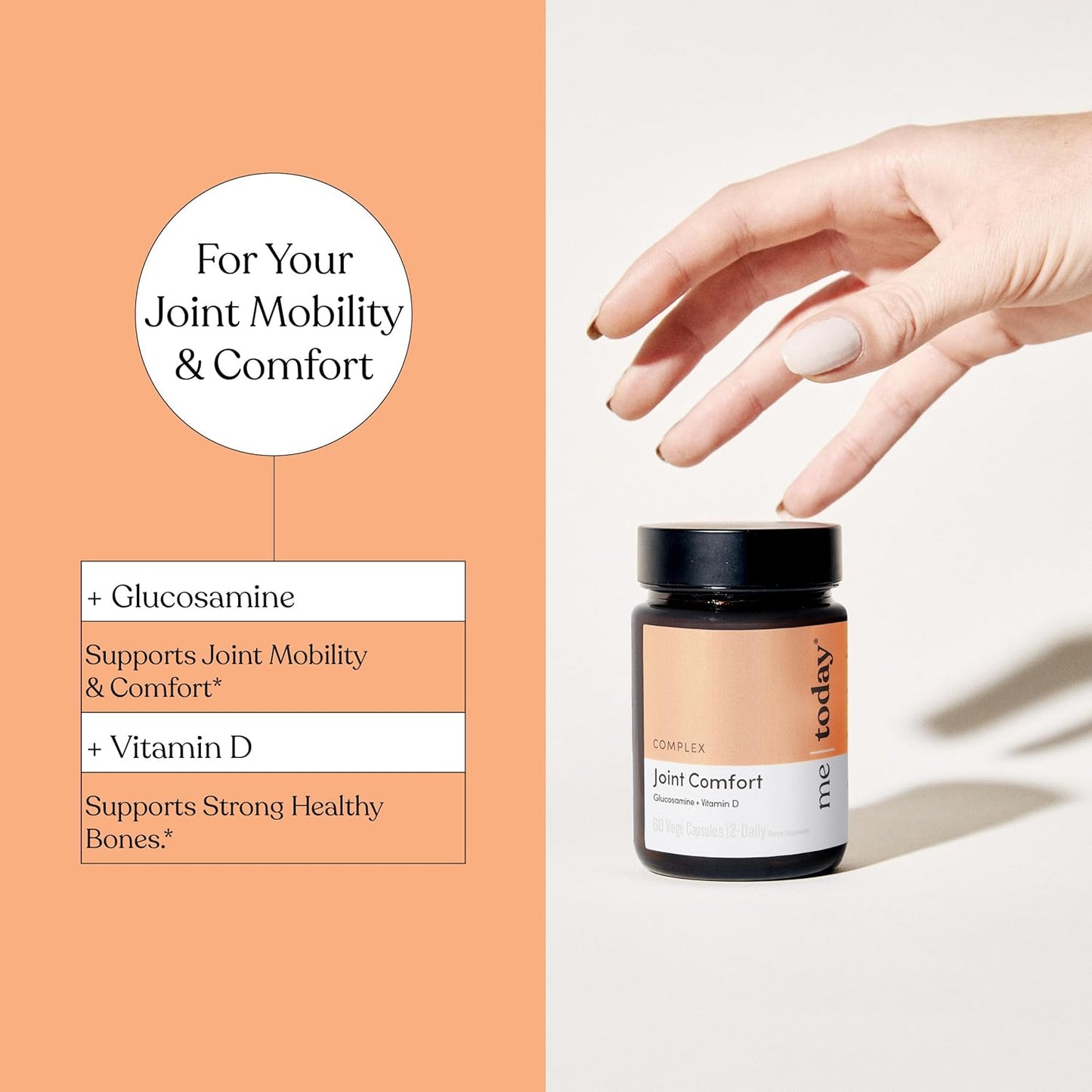 Joint Comfort Supplement with Glucosamine, Vitamin D, and Chondroitin - 60 Capsules for Daily Support