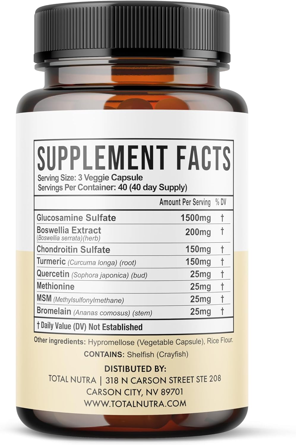 Joint Complete Capsules 2100mg - Advanced Joint Support Supplement with Glucosamine, Chondroitin, MSM, Turmeric - Bone & Joint Health for Men & Women - 2 Pack - BoostGo Australia