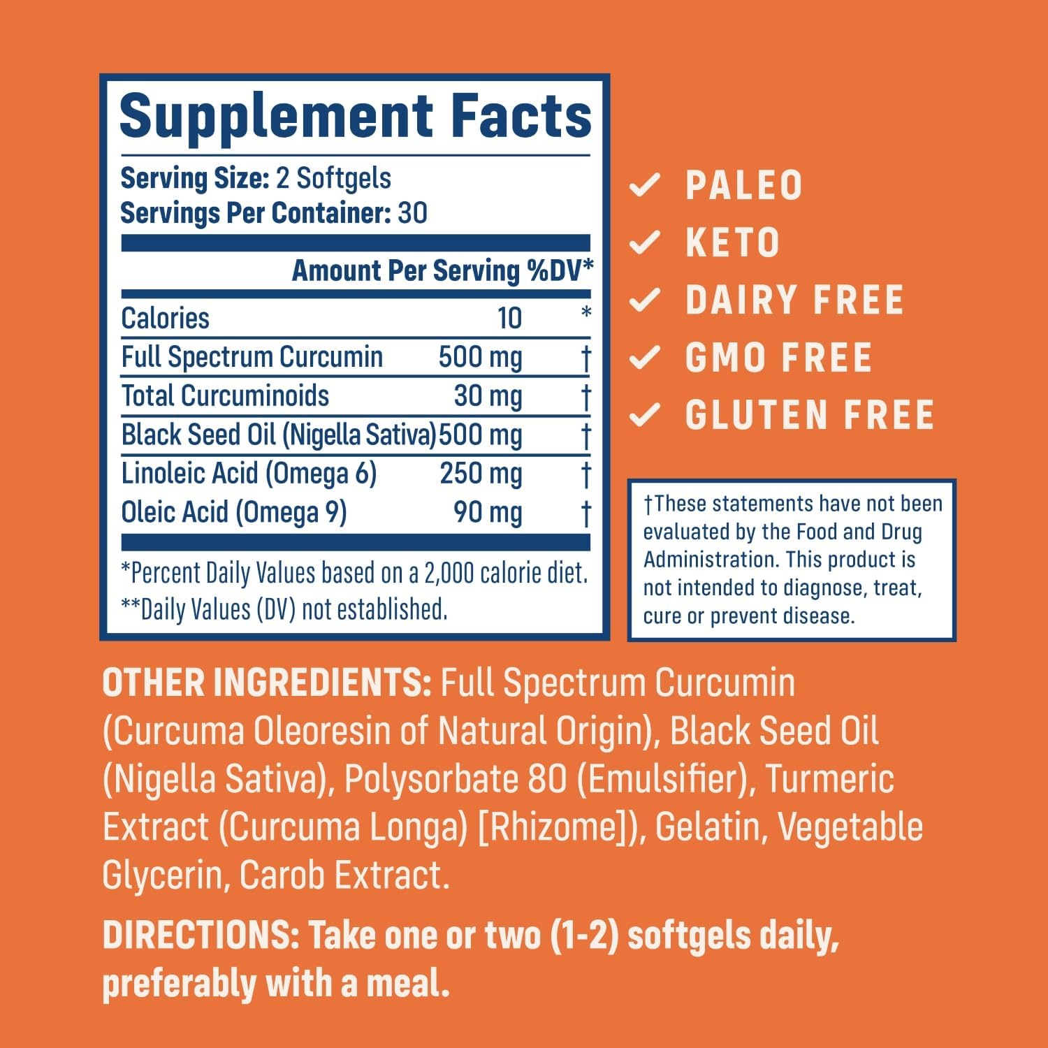 Joint Health Collagen & Turmeric Supplement with Fortigel, Verisol, Black Seed Oil - 30 Servings for Enhanced Joint Support