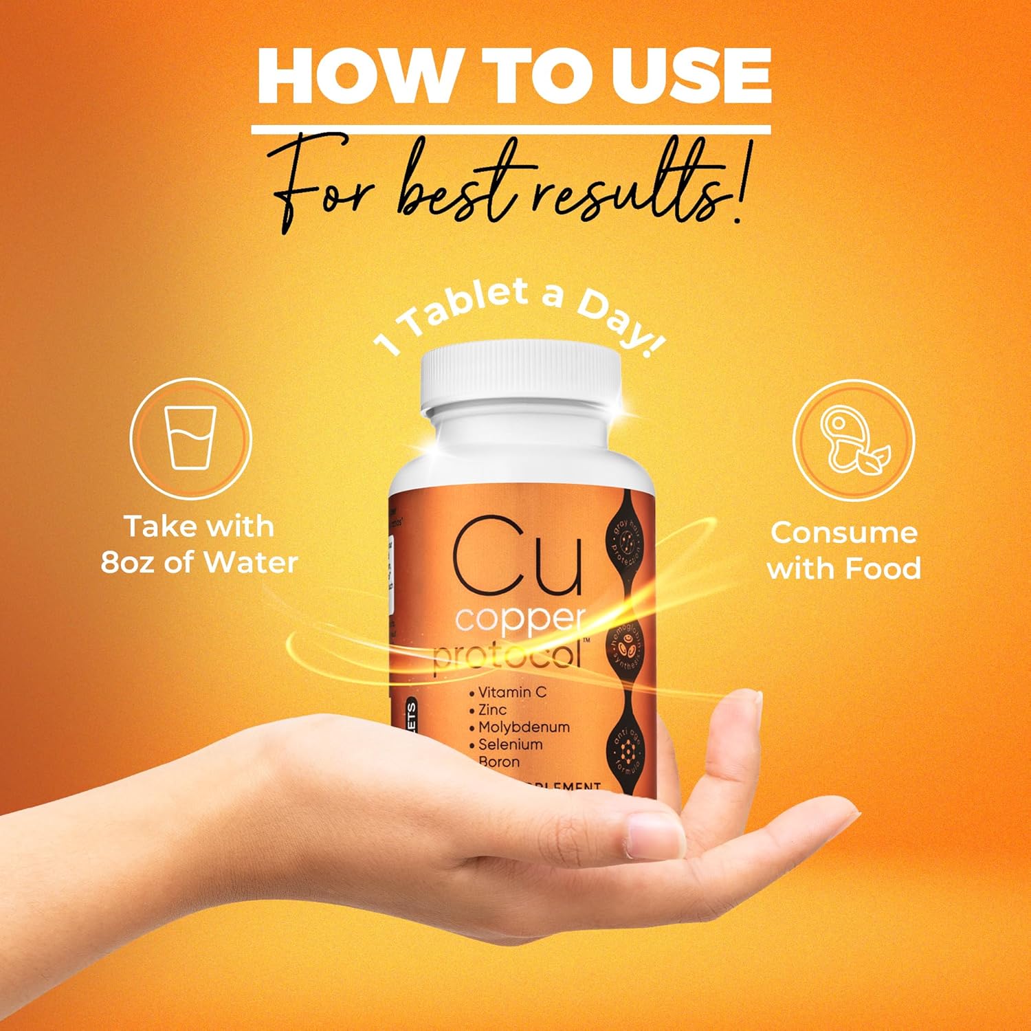 Joint Health Support Supplement with Copper, Zinc, Selenium, Boron, Molybdenum, and Vitamin C | Daily Wellness Minerals for Men & Women | 90 Tablets