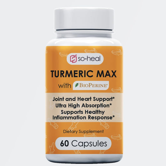 Joint Health Support Supplement with Turmeric, Curcumin, Ginger, Glucosamine, Boswellia, and Black Pepper - 60 Veg Caps