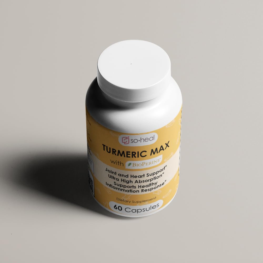 Joint Health Support Supplement with Turmeric, Curcumin, Ginger, Glucosamine, Boswellia, and Black Pepper - 60 Veg Caps