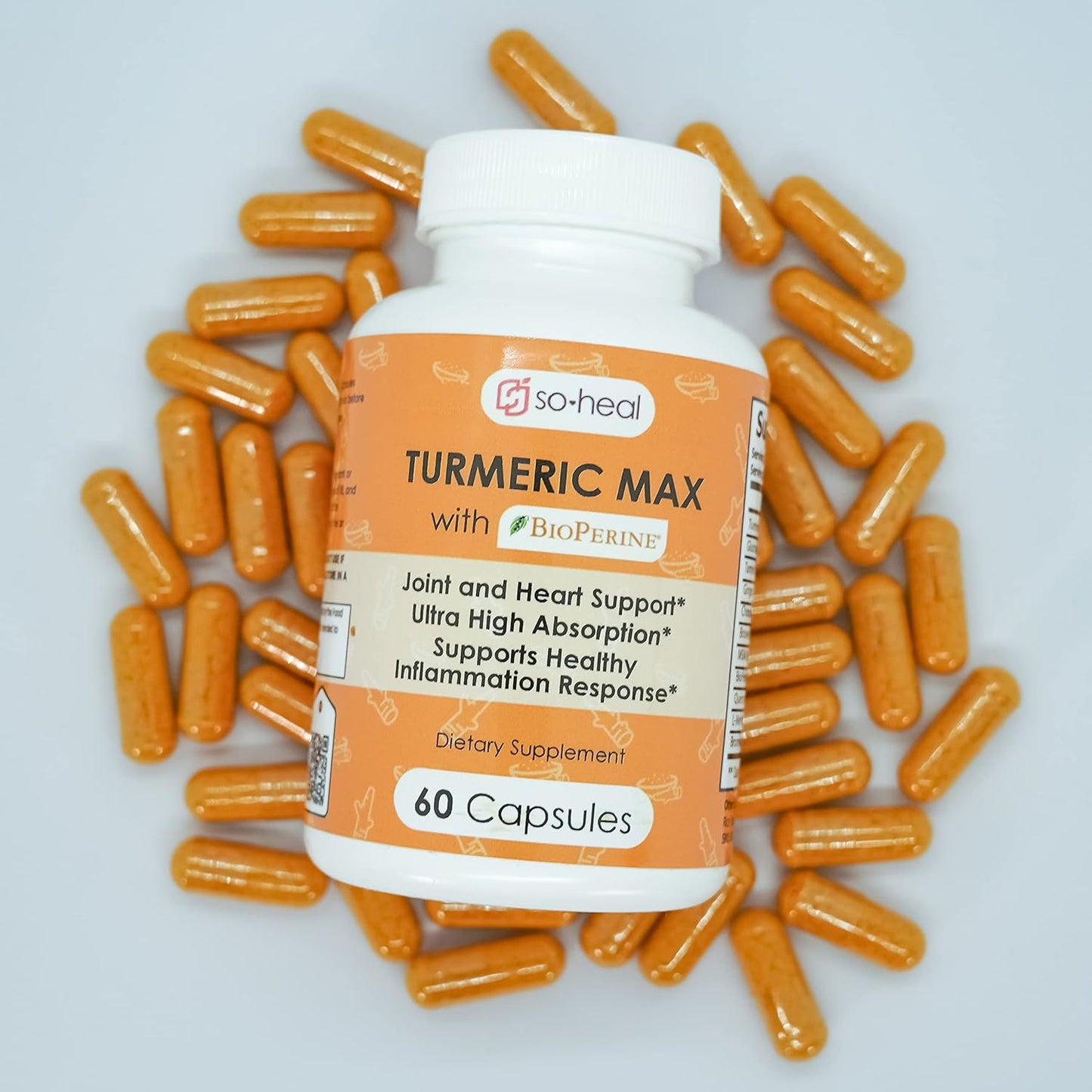 Joint Health Support Supplement with Turmeric, Curcumin, Ginger, Glucosamine, Boswellia, and Black Pepper - 60 Veg Caps