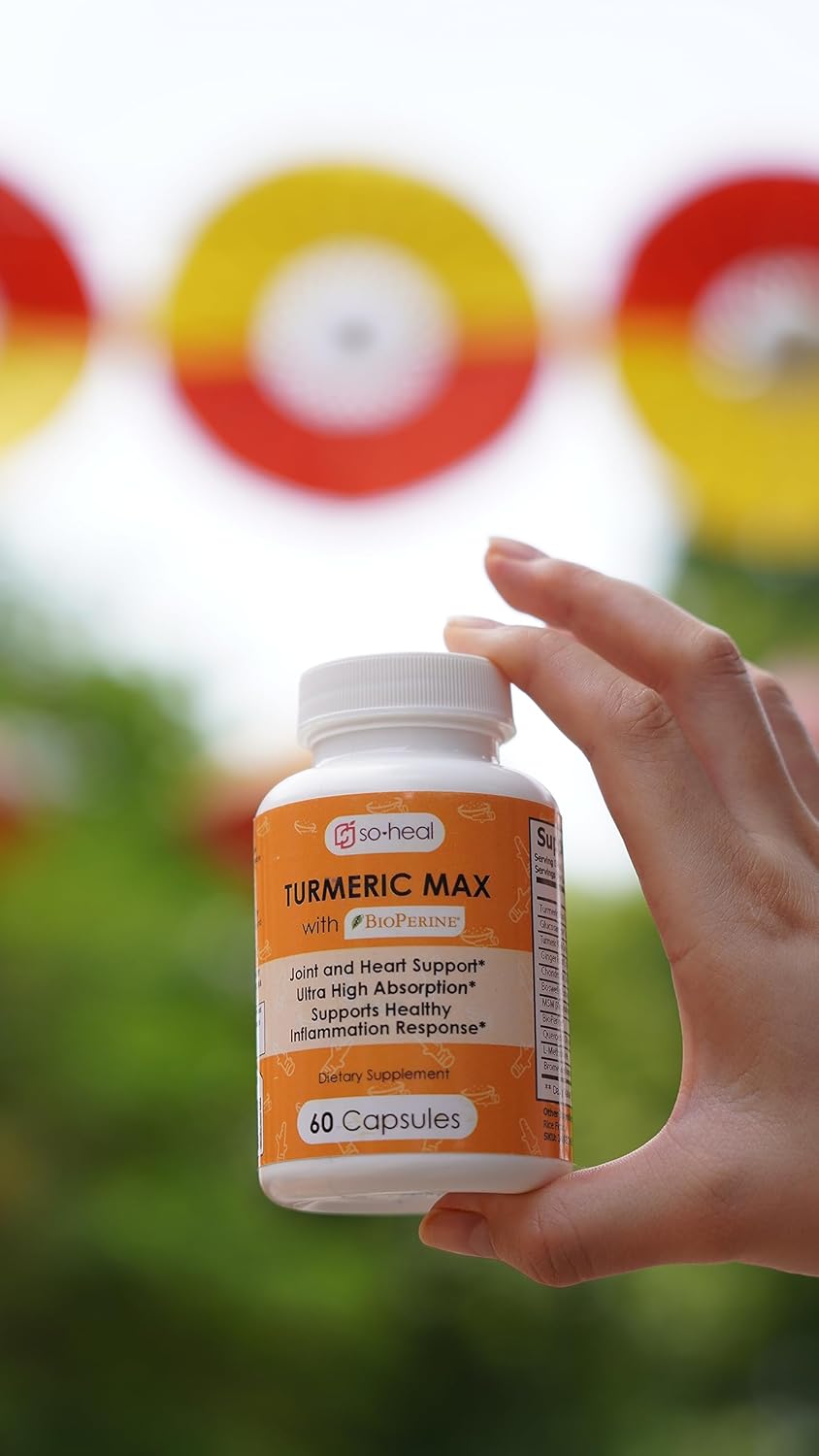 Joint Health Support Supplement with Turmeric, Curcumin, Ginger, Glucosamine, Boswellia, and Black Pepper - 60 Veg Caps