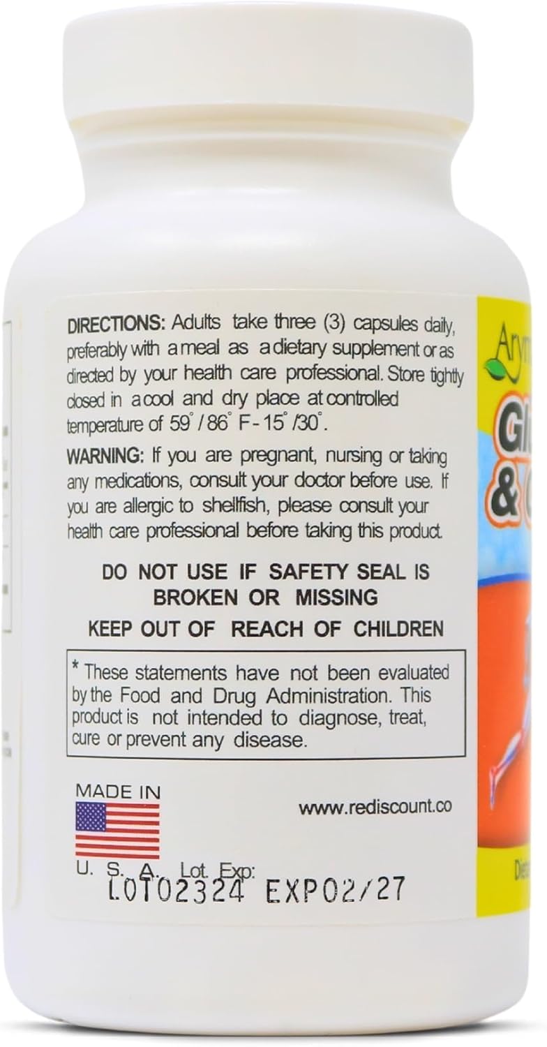 Joint Health Support with ARYMAR Glucosamine, Chondroitin, and Collagen - 90 Capsules