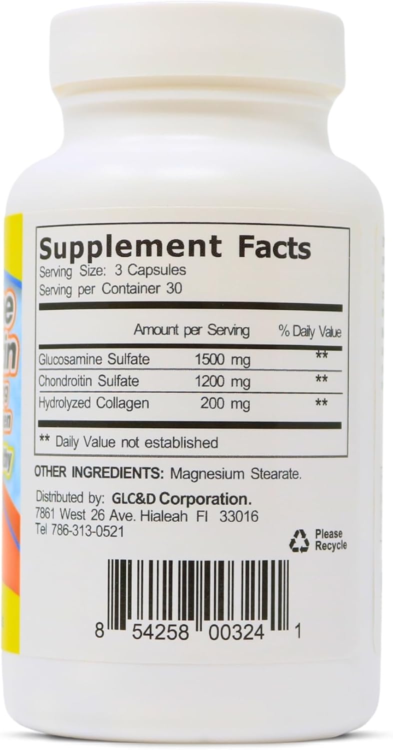Joint Health Support with ARYMAR Glucosamine, Chondroitin, and Collagen - 90 Capsules