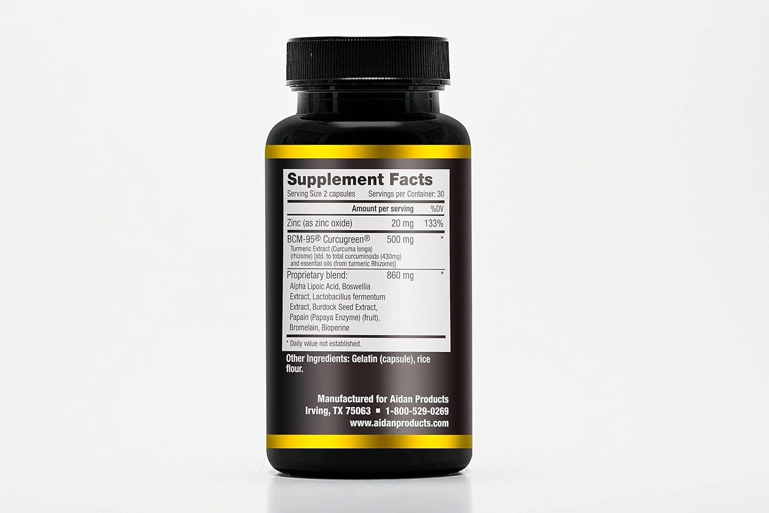 Joint Mobility Support Supplement with Boswellia Extract, BCM-95, and Burdock Seed Blend - 60 Capsules by Aidan Products