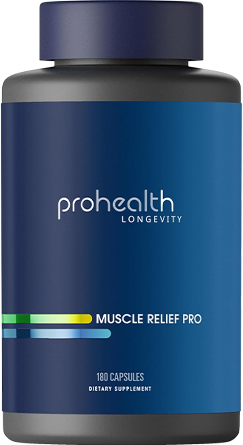 Joint & Muscle Relief Supplement with Glucosamine, Chondroitin, Turmeric, Magnesium, MSM, Malic Acid, Boswellia - Promotes Decreased Discomfort & Better Sleep - 30 Servings