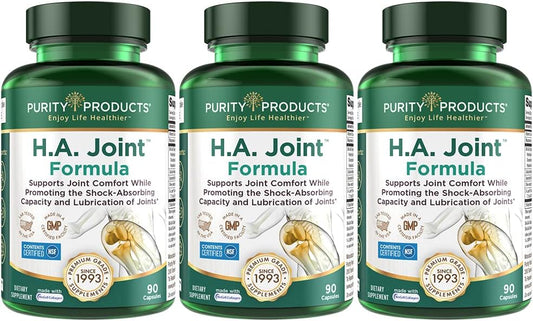 Joint & Skin Support Supplement with Hyaluronic Acid, Collagen, and Olive Fruit Extract - 90 Capsules