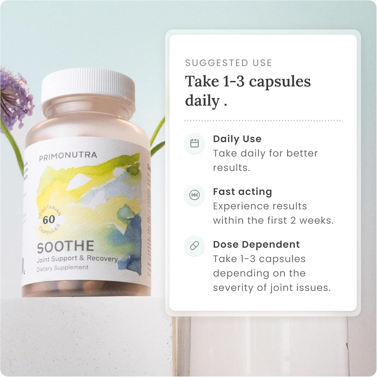 Joint Support and Muscle Recovery Supplement with Boswellia Serrata and Curcumin - 60 Count, Molecular Hydrogen Formula