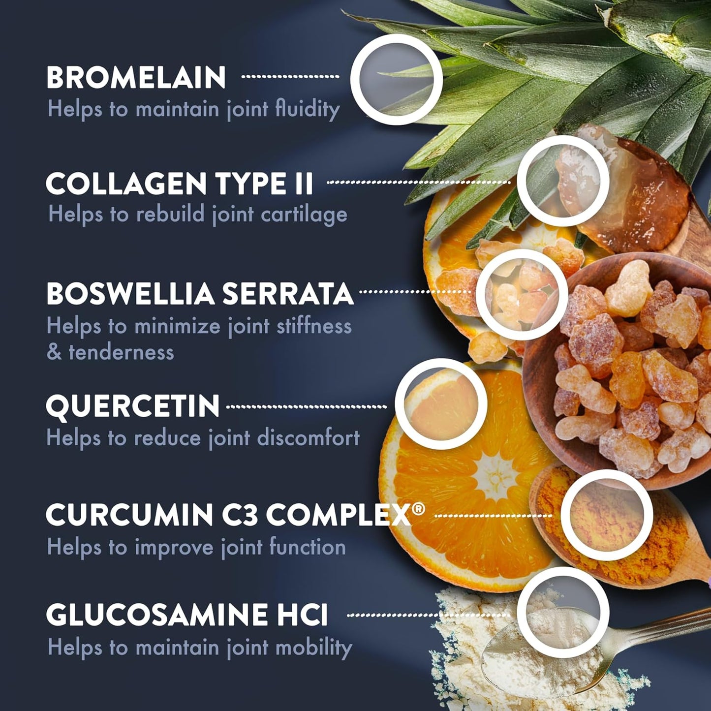 Joint Support Supplement with Curcumin C3 Complex, Turmeric, Ginger, Glucosamine, Collagen - 60 Capsules - BoostGo Australia