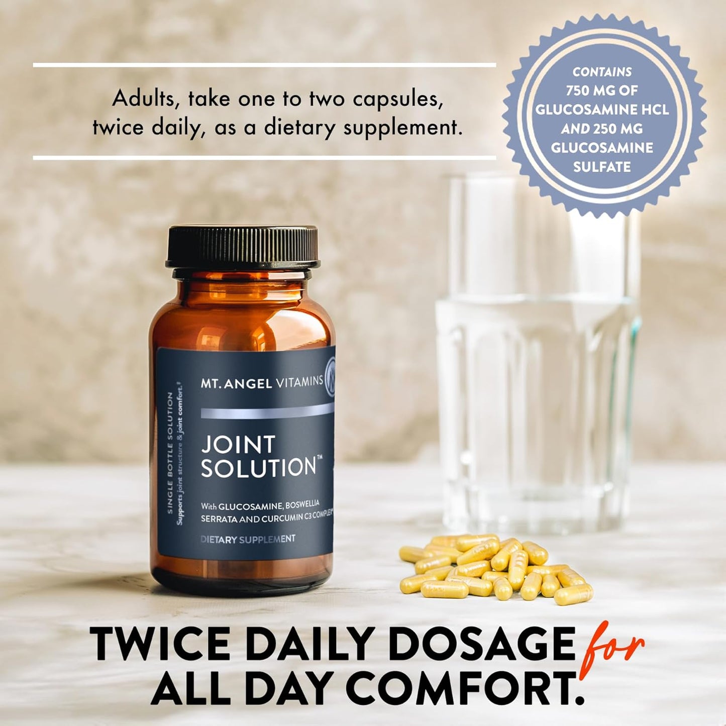 Joint Support Supplement with Curcumin C3 Complex, Turmeric, Ginger, Glucosamine, Collagen - 60 Capsules - BoostGo Australia