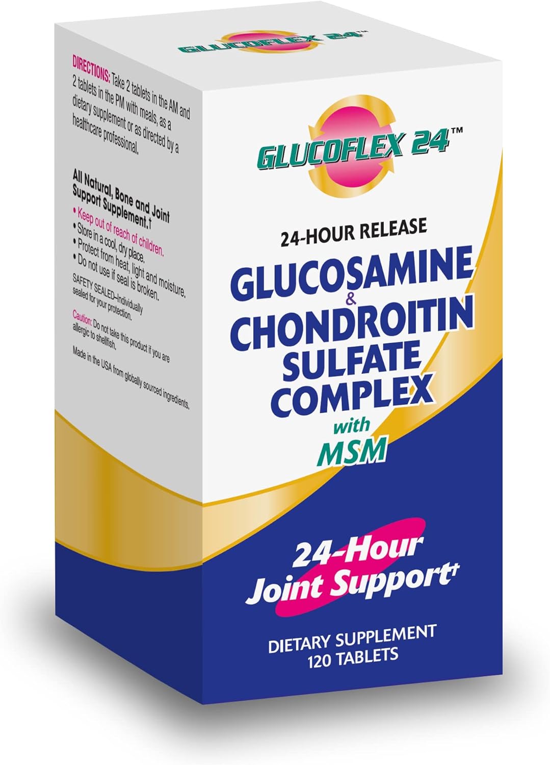 Joint Support Supplement with Glucosamine, Chondroitin Sulfate, and MSM for Healthy Bones and Mobility - 120 Count