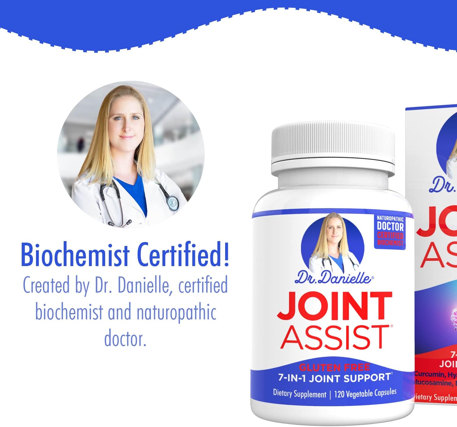 Joint Support Supplement with Glucosamine, Chondroitin, Turmeric, MSM, and Boswellia - 120 Capsules for Joint Assist & Relief by Doctor Danielle - BoostGo Australia