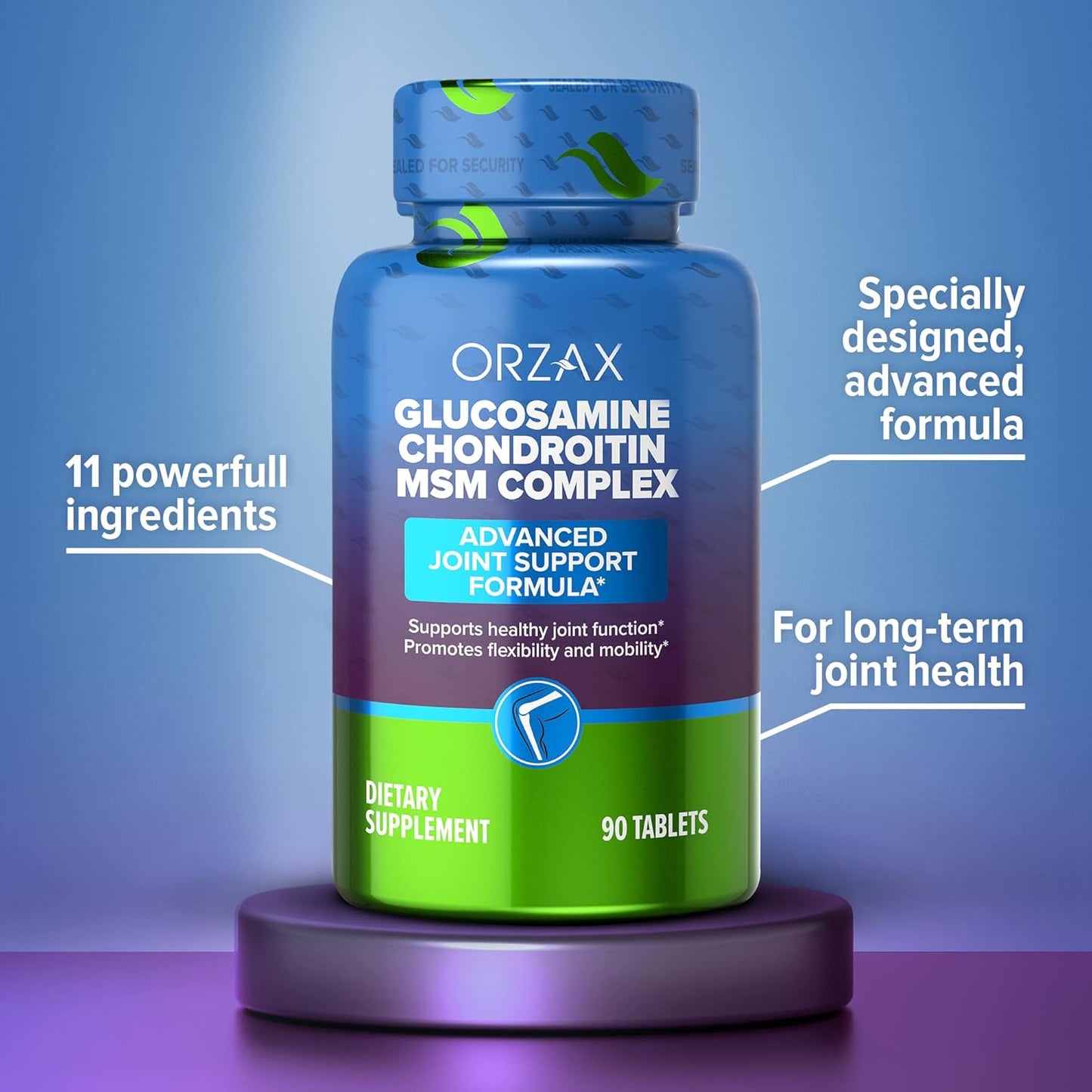 Joint Support Supplement with Glucosamine, Chondroitin, MSM, Turmeric, Collagen, Bromelain & Boswellia Extract - 90 Tablets for Function & Comfort - BoostGo Australia