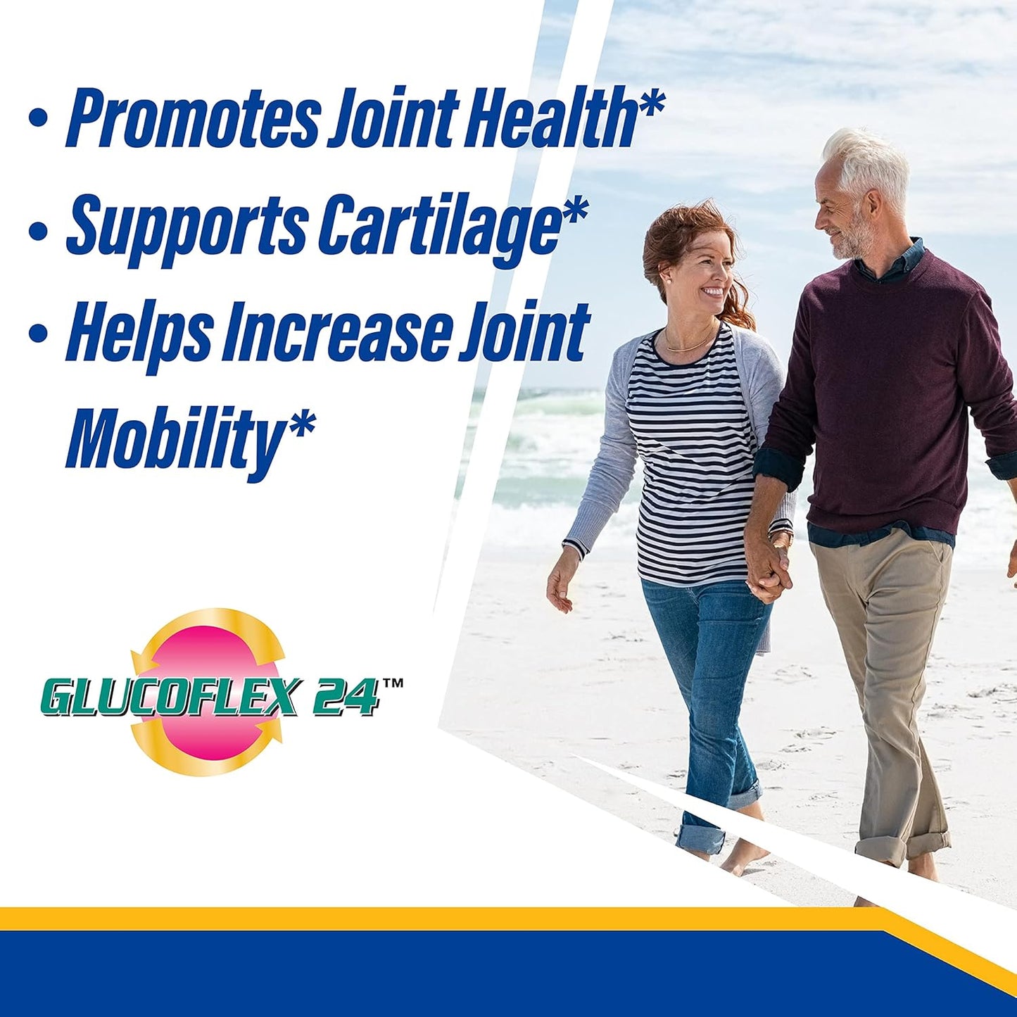 Joint Support Supplement with Glucosamine, Chondroitin Sulfate, and MSM for Healthy Bones and Mobility - 120 Count