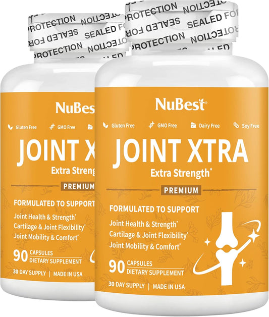 Joint Xtra - Triple Strength Joint Support Supplement with Glucosamine, Chondroitin, Turmeric, MSM & Boswellia - 2 Pack for Joint & Cartilage Health