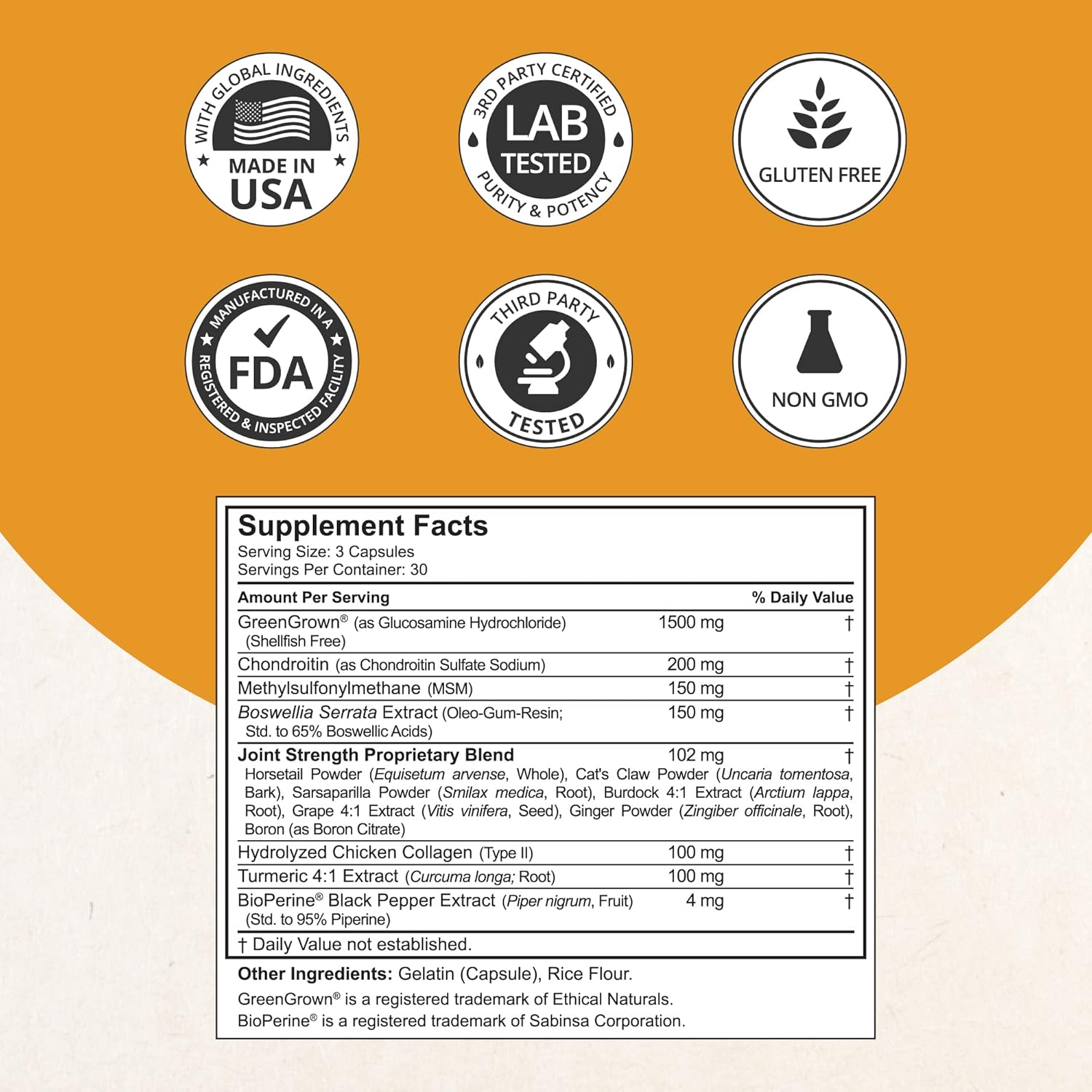 Joint Xtra - Triple Strength Joint Support Supplement with Glucosamine, Chondroitin, Turmeric, MSM & Boswellia - 2 Pack for Joint & Cartilage Health