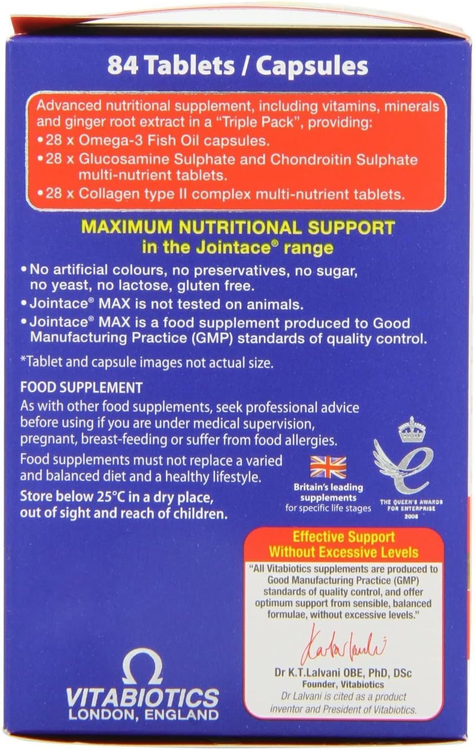 Jointace Max Tablets by Vitabiotics - 84 Tablets, Support Joint Health and Mobility
