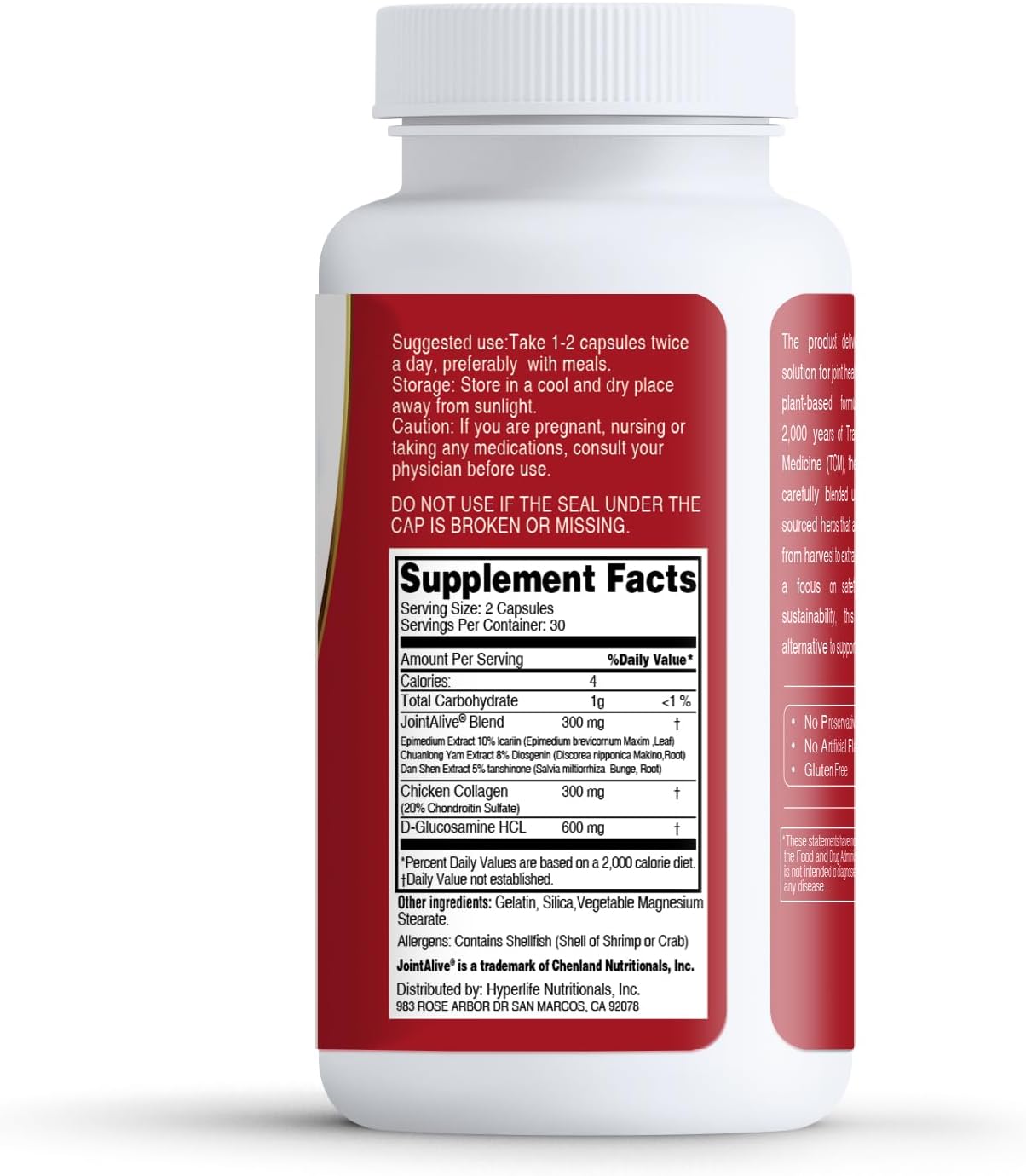 JointAlive Joint Support Supplements for Women & Men - Glucosamine Chondroitin, Relief Joints Discomfort, Cartilage Repair - Anti Inflammatory, Flexibility in 7 Days - 60 Servings