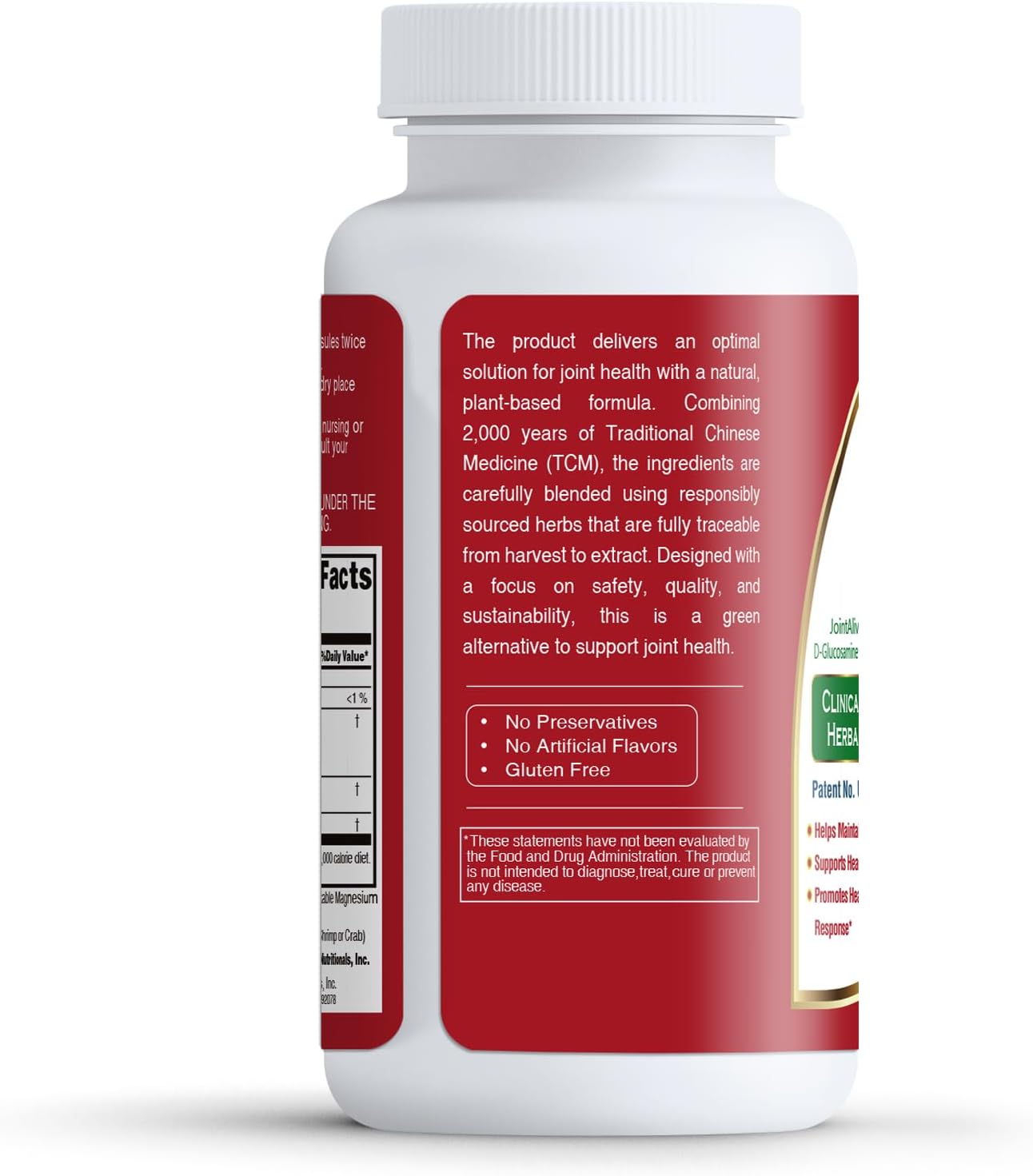JointAlive Joint Support Supplements for Women & Men - Glucosamine Chondroitin, Relief Joints Discomfort, Cartilage Repair - Anti Inflammatory, Flexibility in 7 Days - 60 Servings