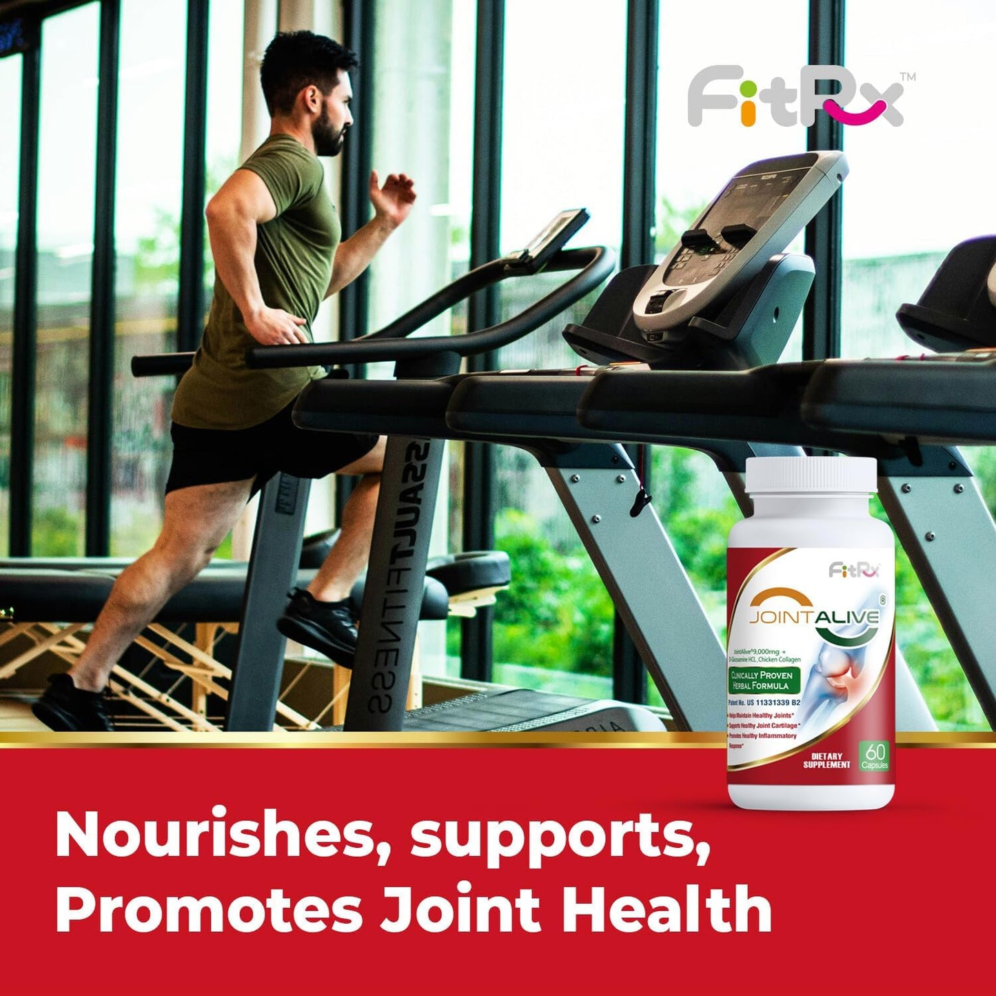 JointAlive Joint Support Supplements for Women & Men - Glucosamine Chondroitin, Relief Joints Discomfort, Cartilage Repair - Anti Inflammatory, Flexibility in 7 Days - 60 Servings