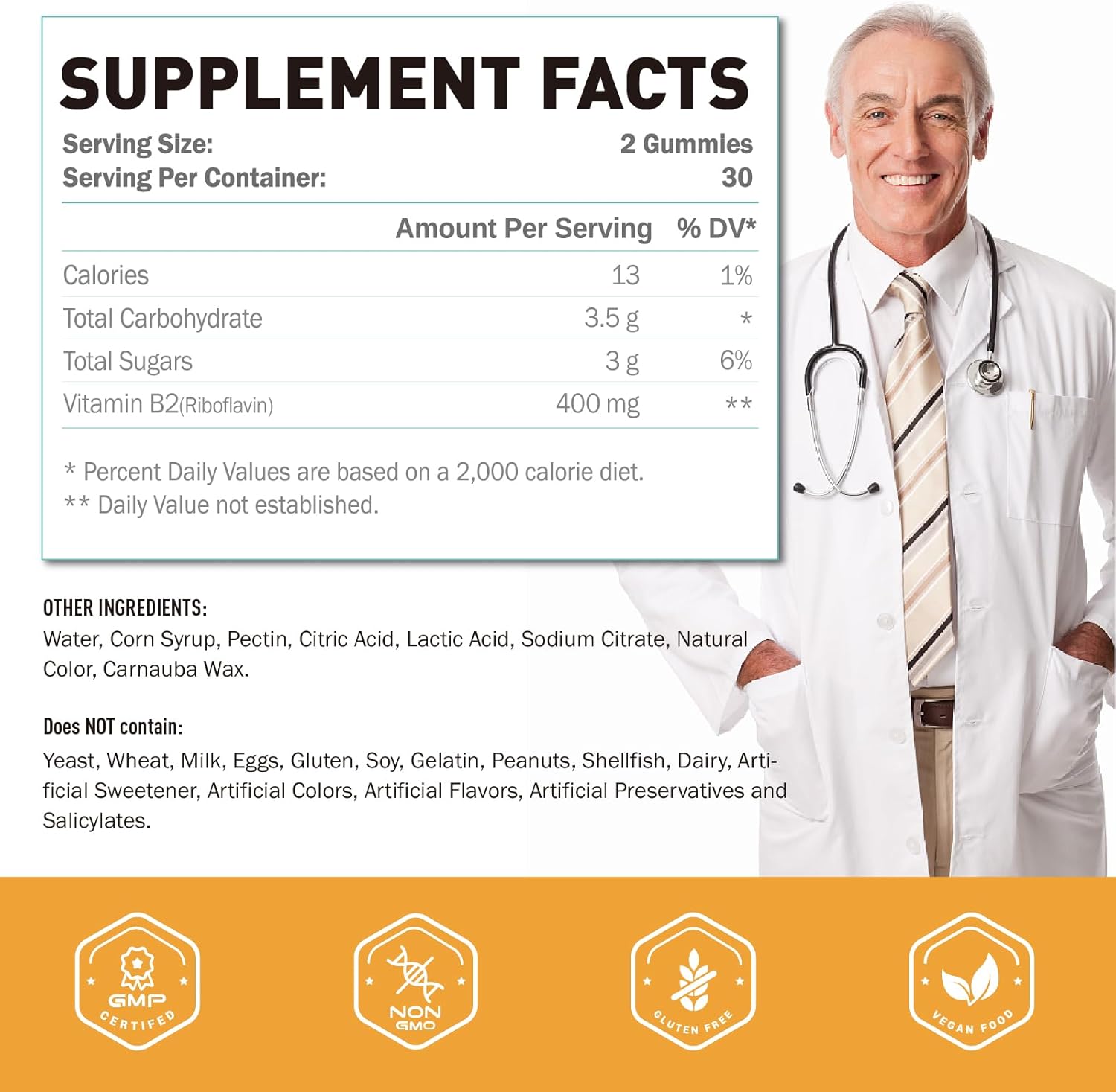 Joywiit Vitamin B2 Gummies 400mg with Nattokinase Serrapeptase Gummies 12000FU for Immune Support