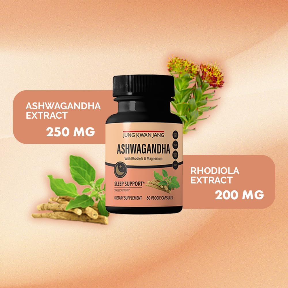 JUNG KWAN JANG Ashwagandha with Rhodiola & Magnesium Capsules - 60 Count
