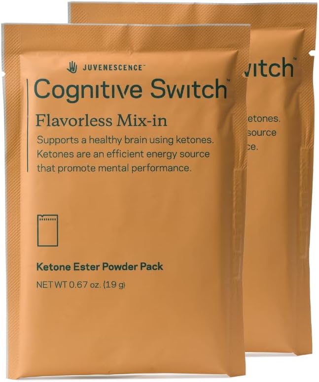Juvenescence Cognitive Switch BHB Exogenous Ketones: Boost Focus, Energy, and Ketosis with this Unflavored Ketone Ester Powder