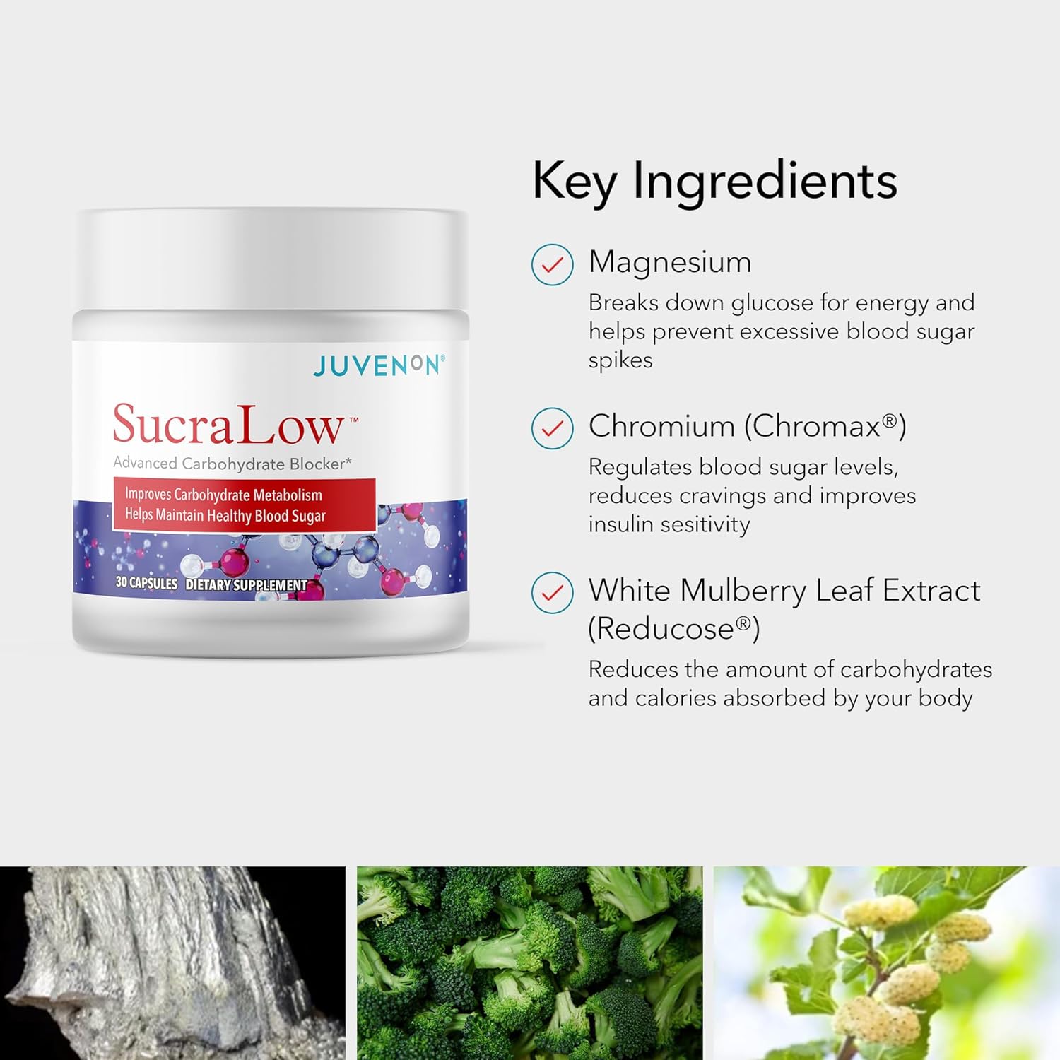 Juvenon Surcalow: Daily Carbohydrate & Vitality Support - Metabolism & Energy Supplement (30 Capsules)