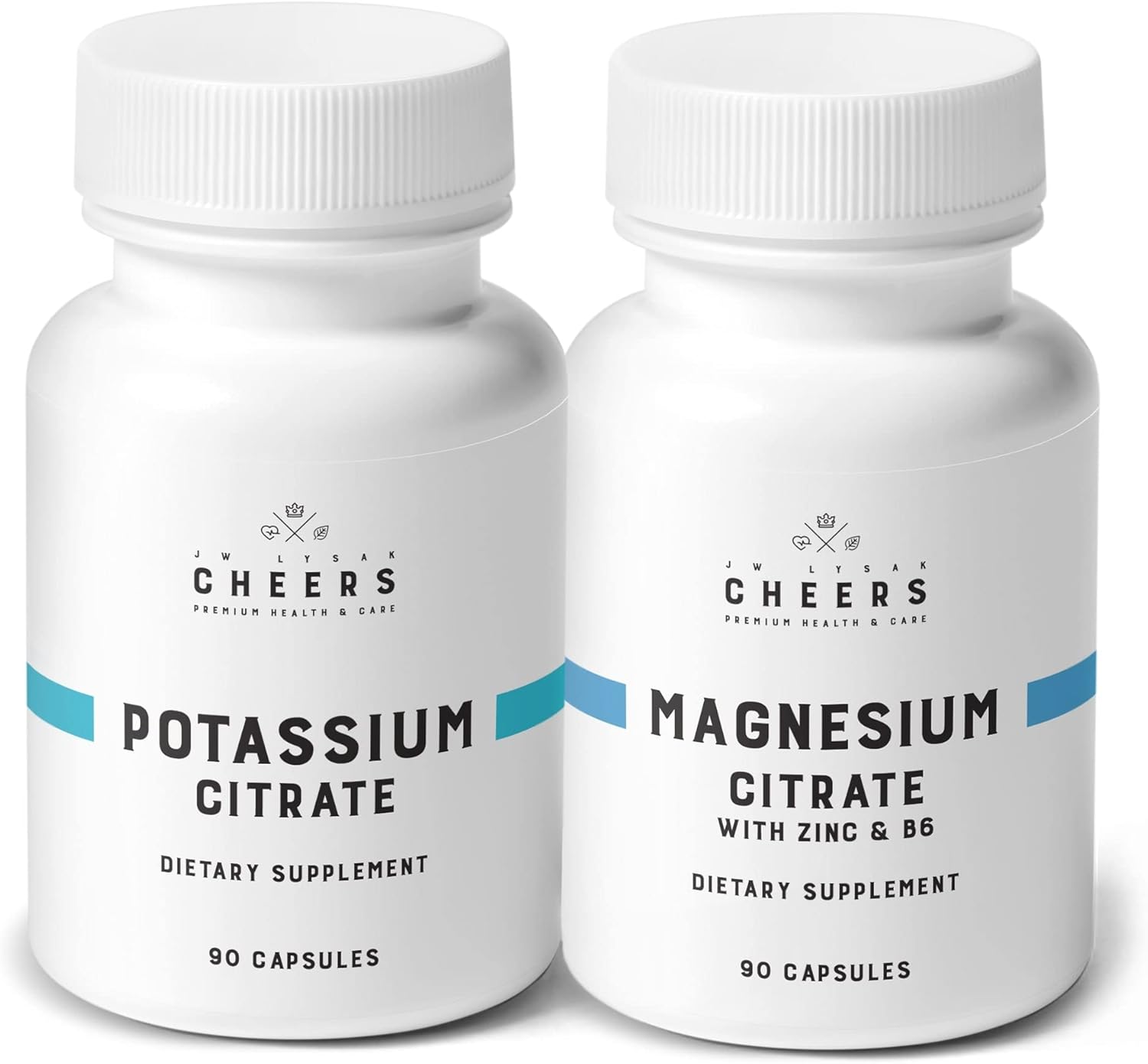 JW Lysak Cheers Everyday Bundle | Potassium Citrate and Magnesium Citrate Supplement Pack