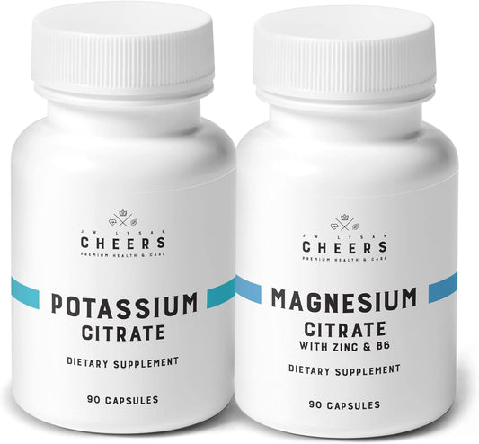 JW Lysak Cheers Everyday Bundle | Potassium Citrate and Magnesium Citrate Supplement Pack