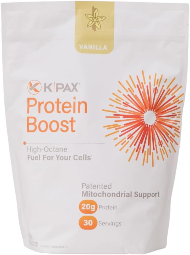 K* PAX KPAX Immune Protein Blend with Green Superfood & Probiotics - Vanilla 2lb, Supports Mitochondrial Health