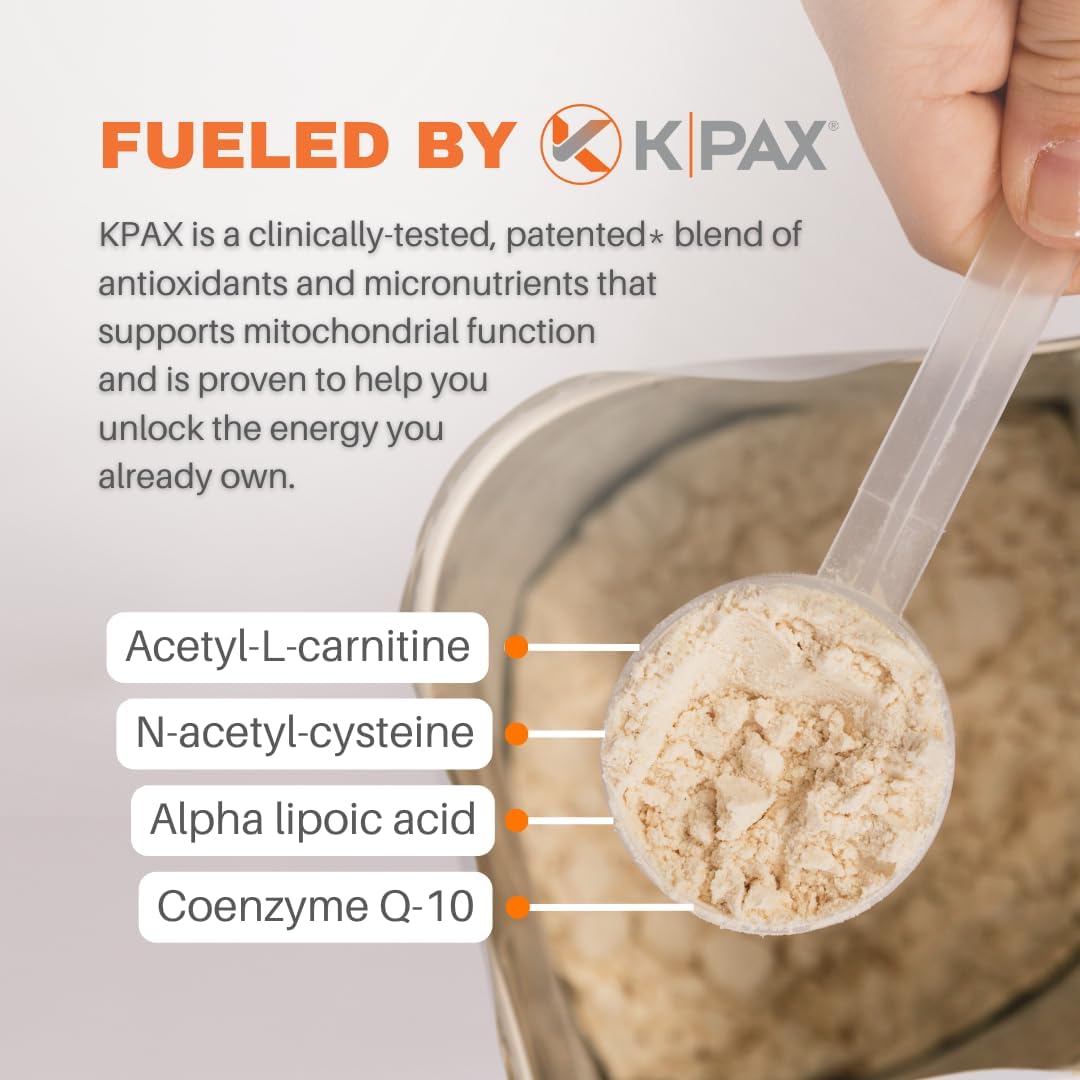 K* PAX KPAX Immune Protein Blend with Green Superfood & Probiotics - Vanilla 2lb, Supports Mitochondrial Health