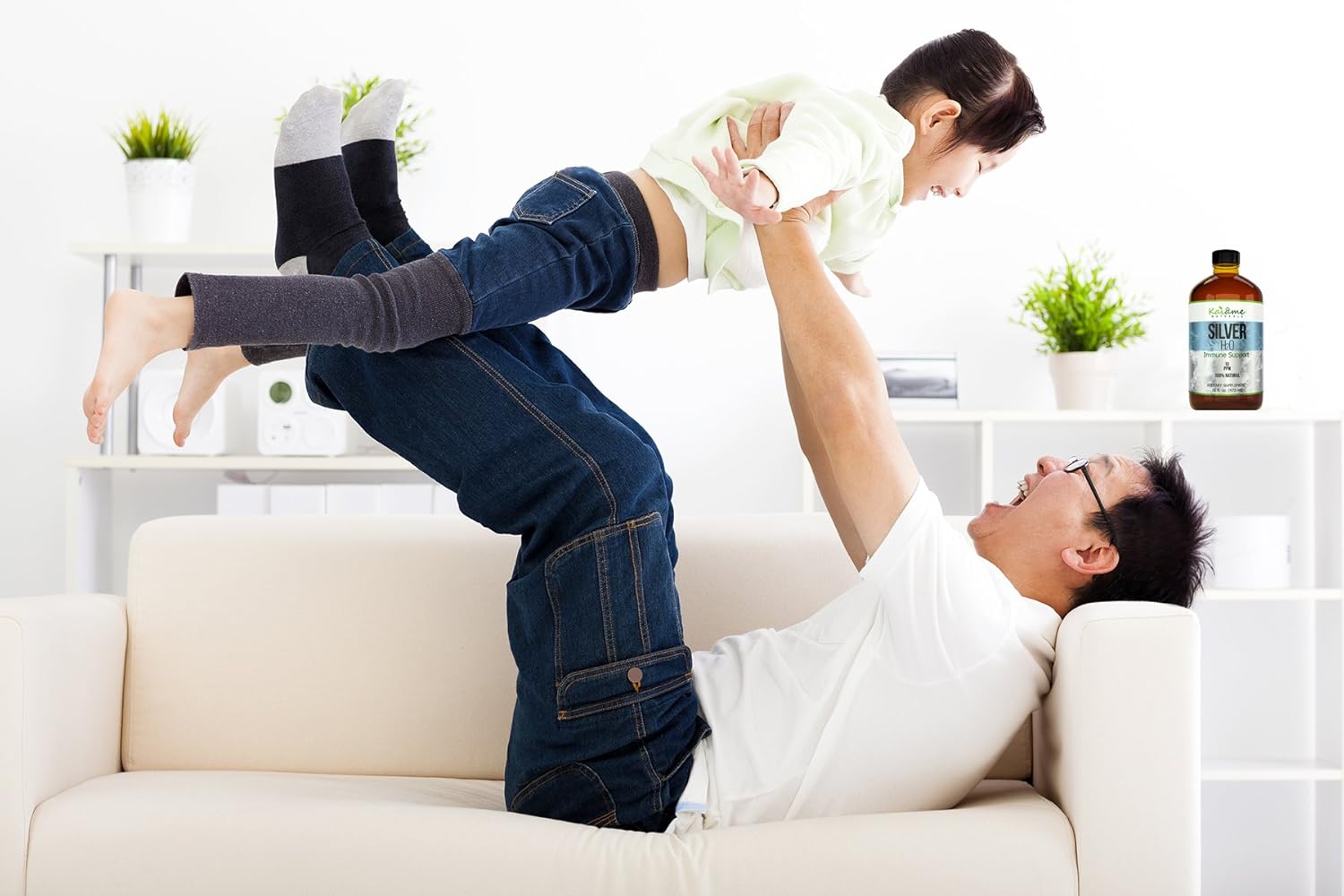 Kaiame Naturals Colloidal Silver Solution 10 PPM - Natural Immune Support for Adults, Children, and Pets - Large 4 oz Glass Bottle with Dropper