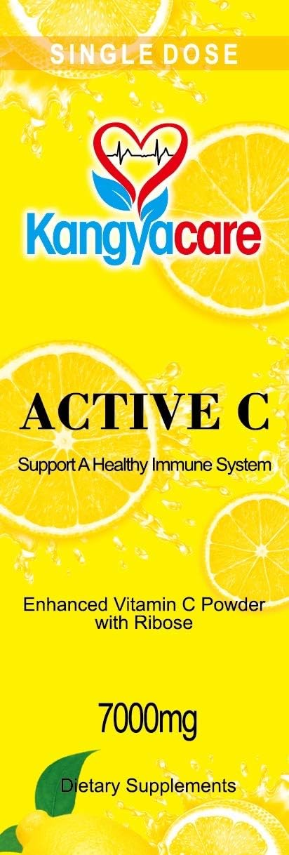 Kangyacare Active C - 10 Packets - 7000mg High Potency Vitamin C Powder - Immune Support & Antioxidant Protection - Enhanced Absorption - Neutral pH - Single Dose