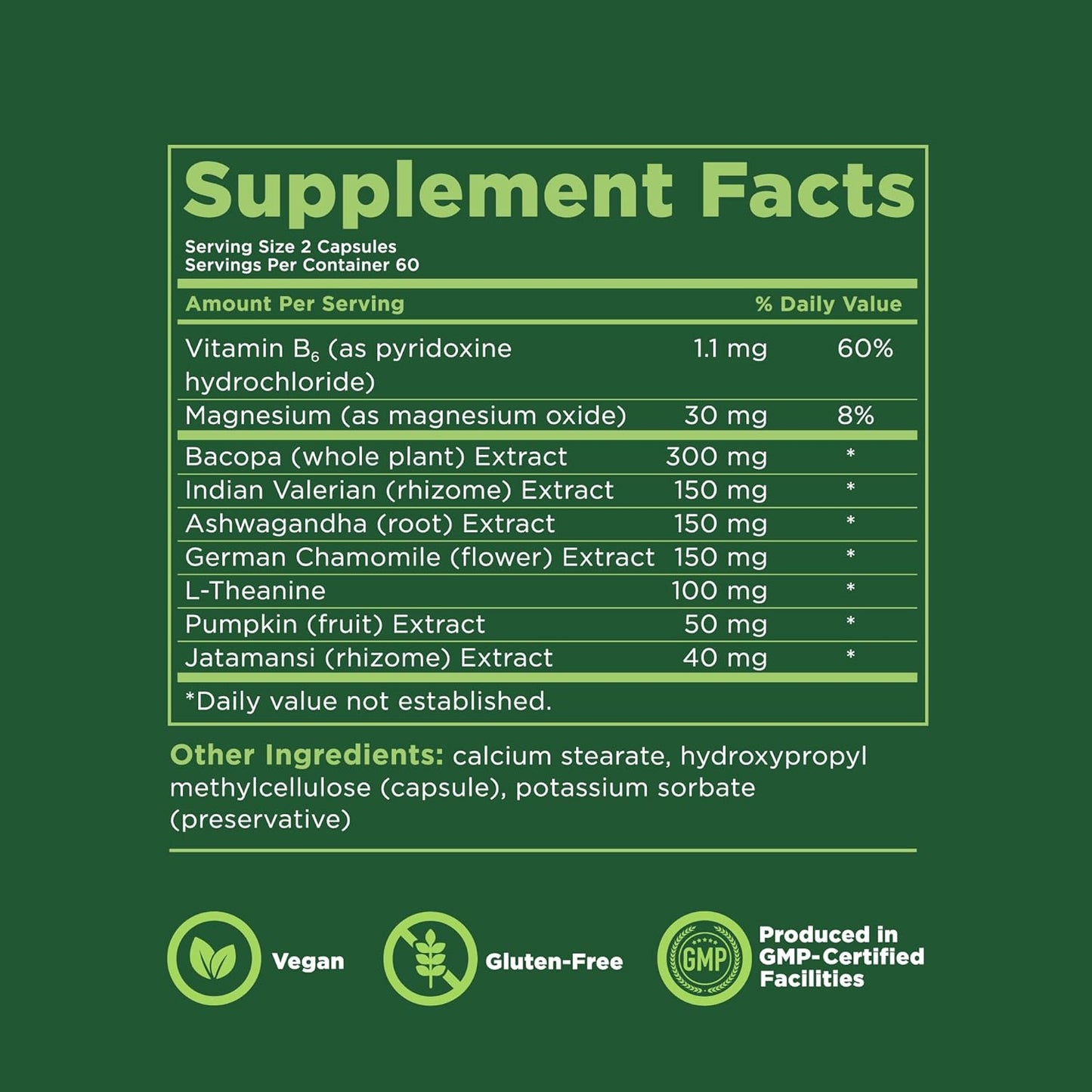 KAPIVA MEN Sleep Support Supplement with Bacopa, Valerian, Ashwagandha - Promotes Healthy Sleep, 60 Day Supply, 120 Capsules