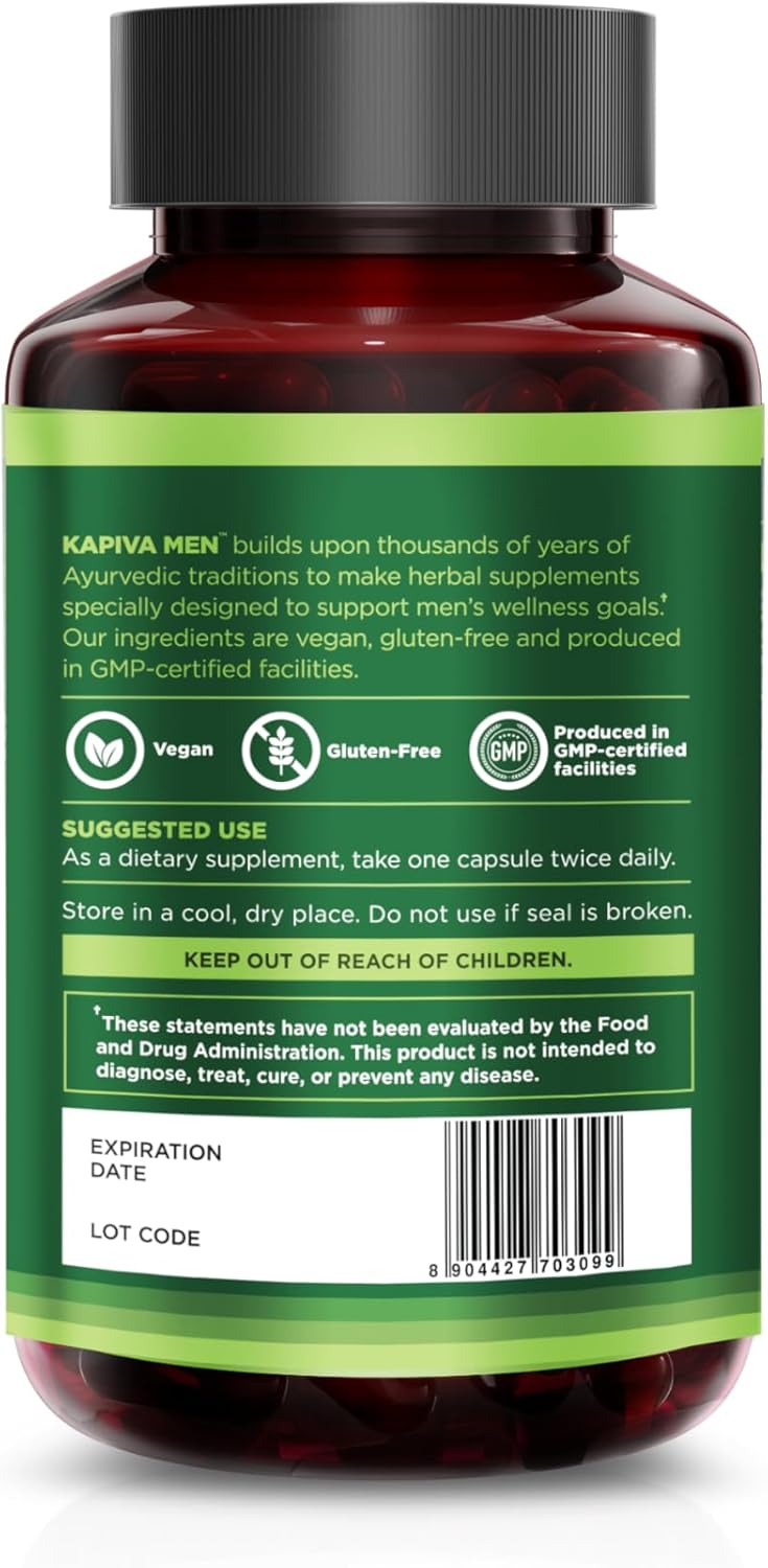 Kapiva Men's Digestive Health Supplement with Triphala, Ajwain, Cumin, Vitamins - 120 Capsules - 60 Day Supply