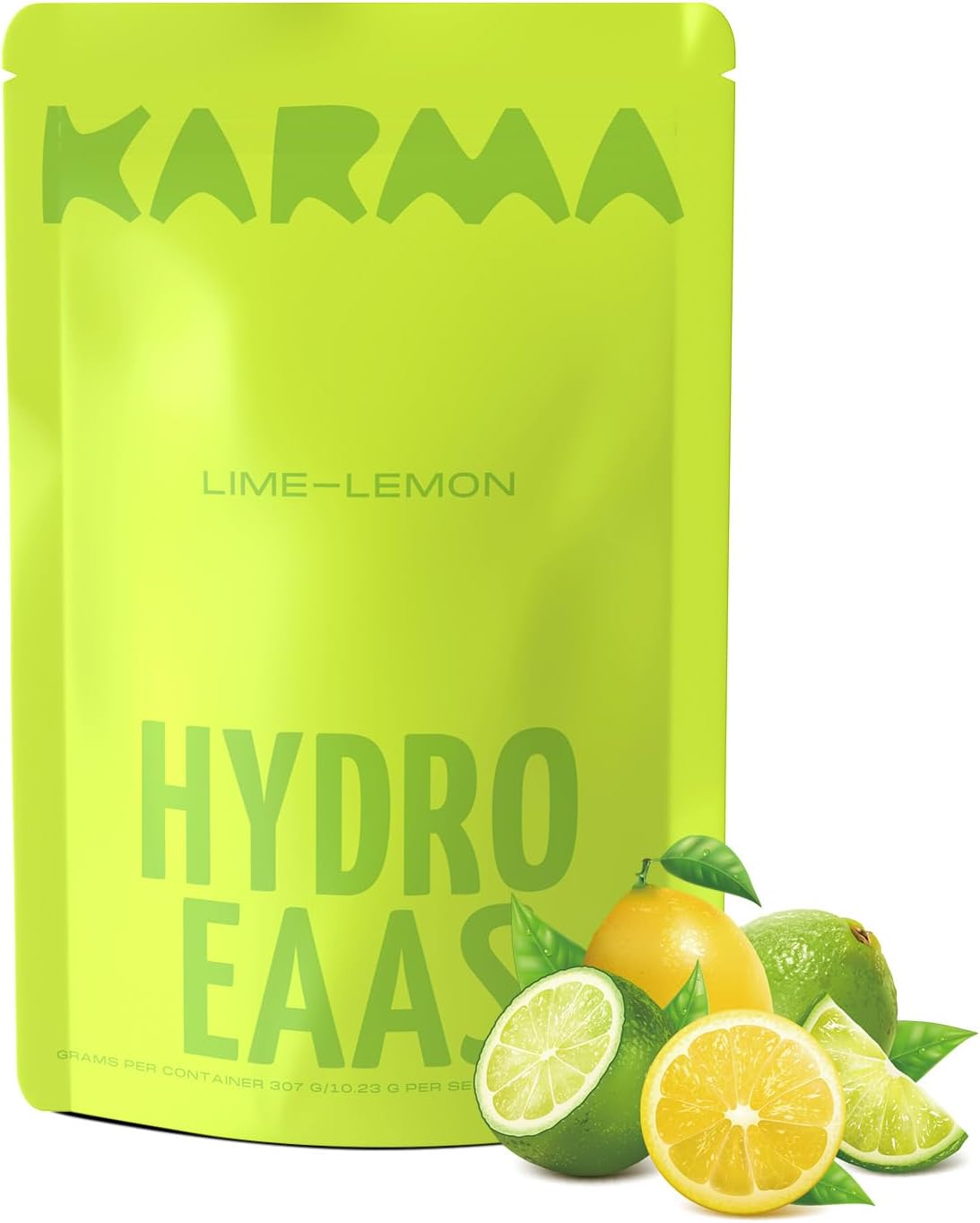 Karma Nutrition Electrolyte EAA Powder - Hydration & Muscle Stamina, 4.8g Amino Acids, 2g Creatine, Lime Lemon Flavor - 30 Servings