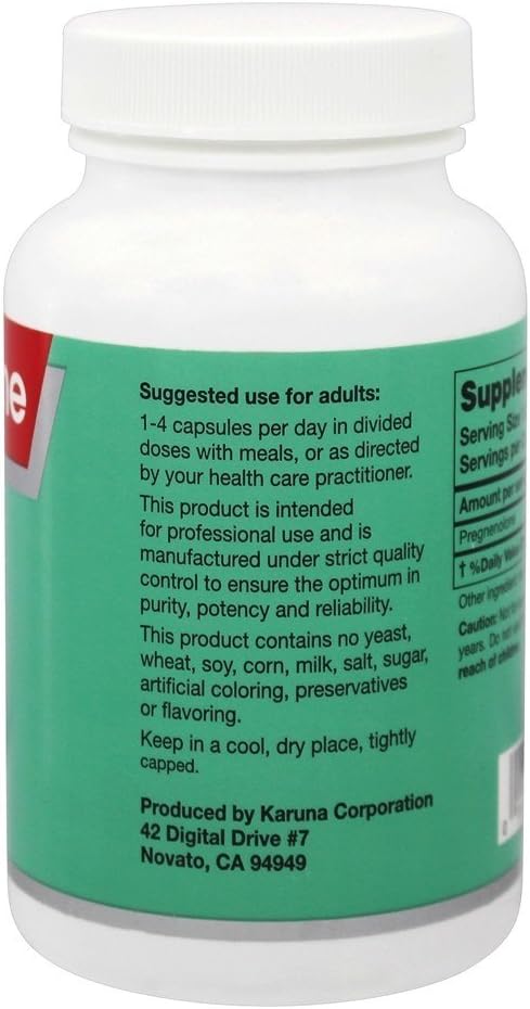 Karuna Pregnenolone 50 mg Capsules - 120 Count - Hormone Balance & Cognitive Support