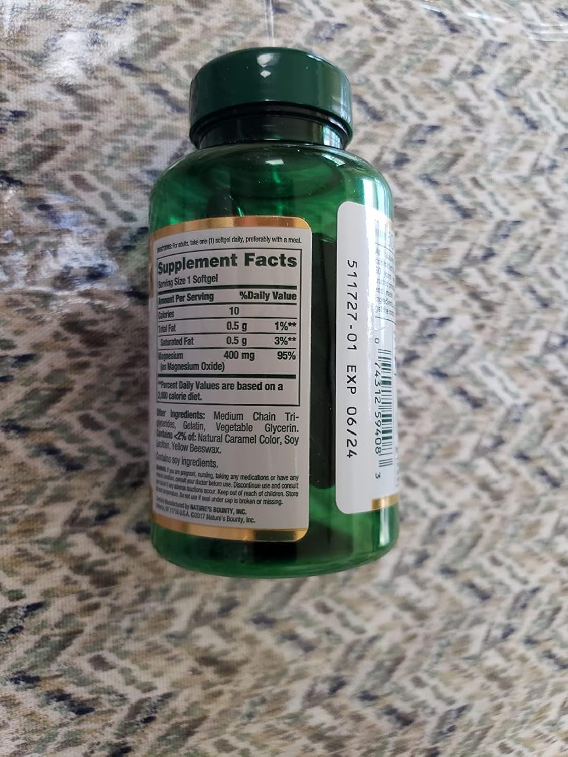 Katouigb Magnesium Softgels 400mg - 150 Count, Nature's Bounty Formula for Energy Support