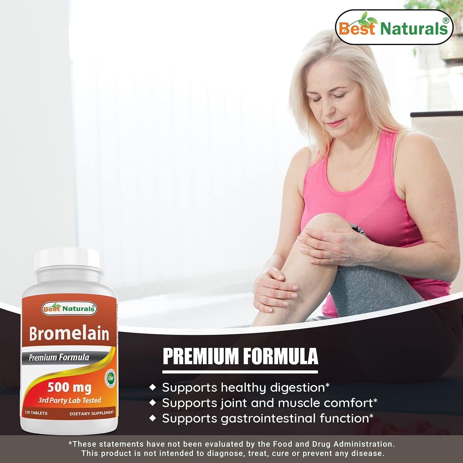 Kelp Supplement 150 Mcg with Bromelain 500 mg - Natural Thyroid Support and Digestive Health Formula