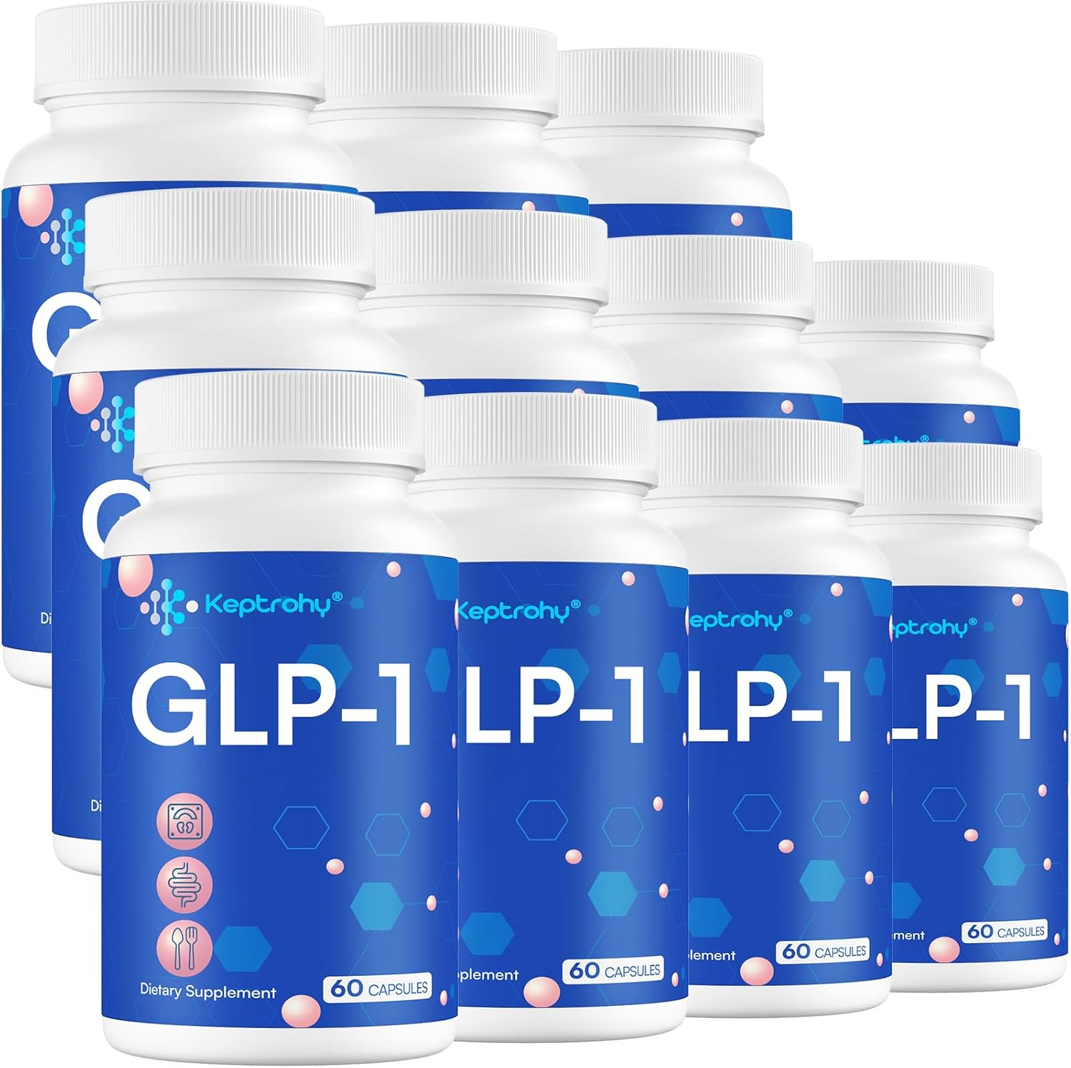 Keptrohy GLP-1 Support Supplement with Synbiotics, Hops Extract, and Eriocitrin - Natural Support for Men and Women, 11 Pack