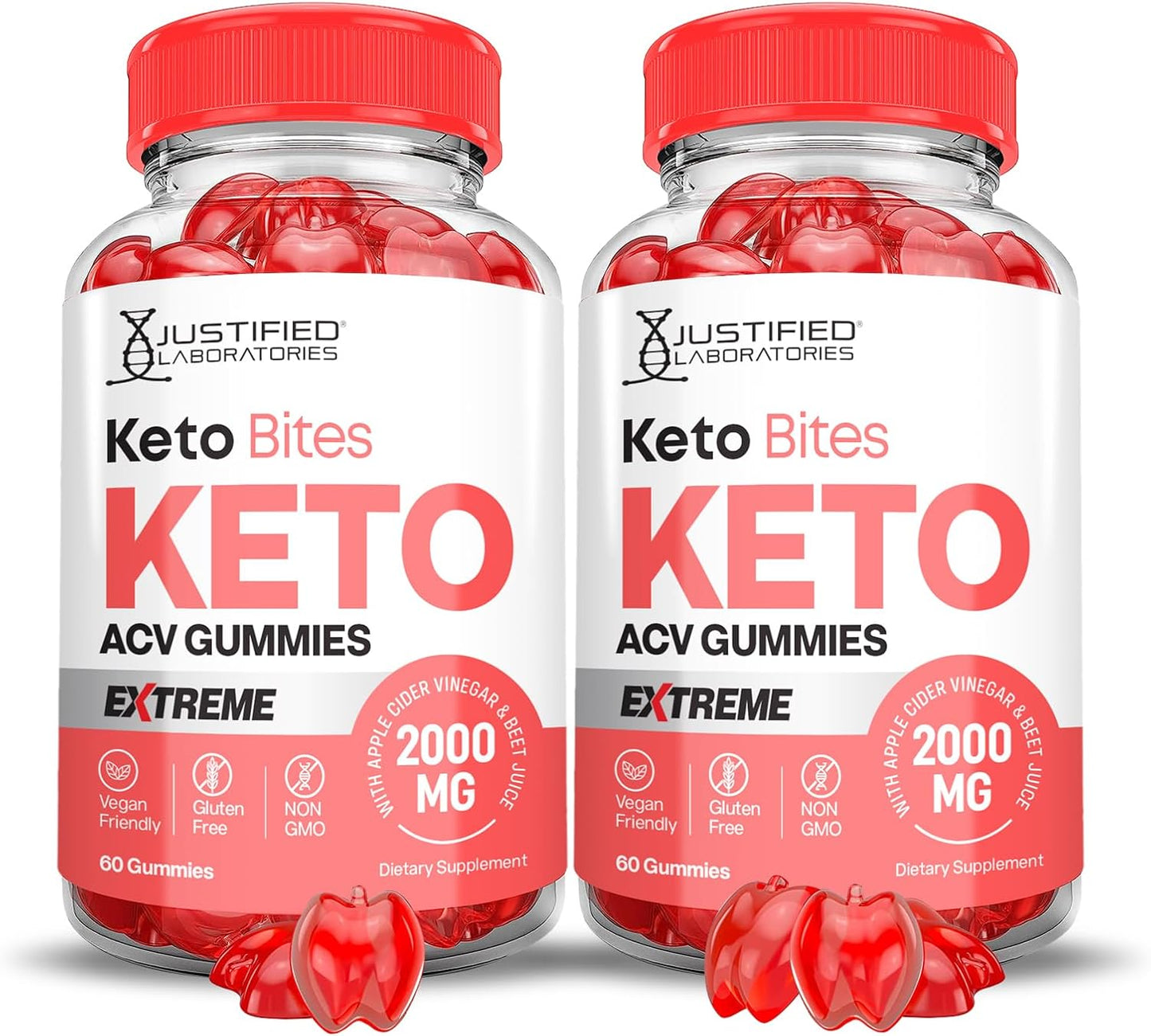 Keto ACV Gummies 2 Pack 2000MG Extreme Keto Bites with Pomegranate Beet Juice Powder B12 - Vegan & Non-GMO 120 Gummies