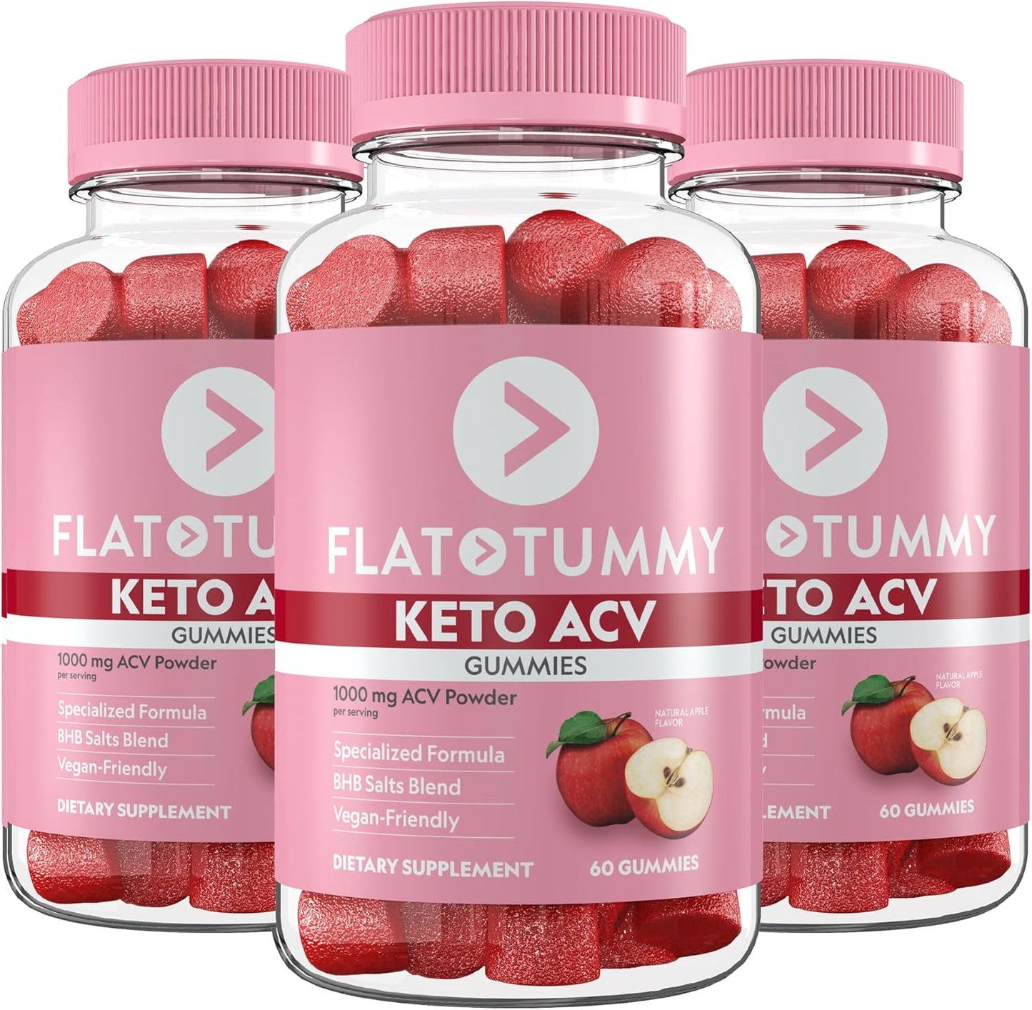 Keto ACV Gummies 60 Count - Specialized Post GLP-1 Formula with Superfood Powders - Vegan, Non-GMO - 3 Pack