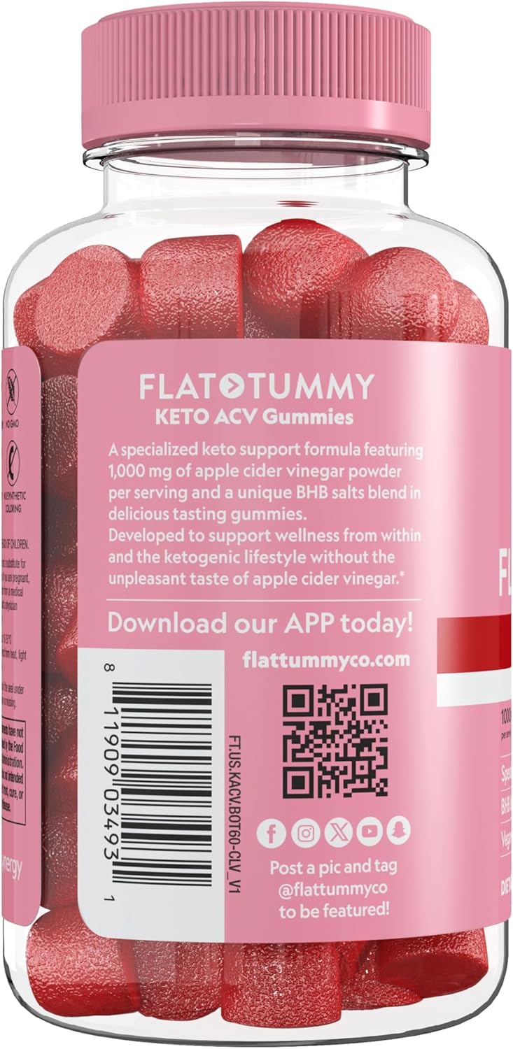 Keto ACV Gummies 60 Count - Specialized Post GLP-1 Formula with Superfood Powders - Vegan, Non-GMO - 3 Pack
