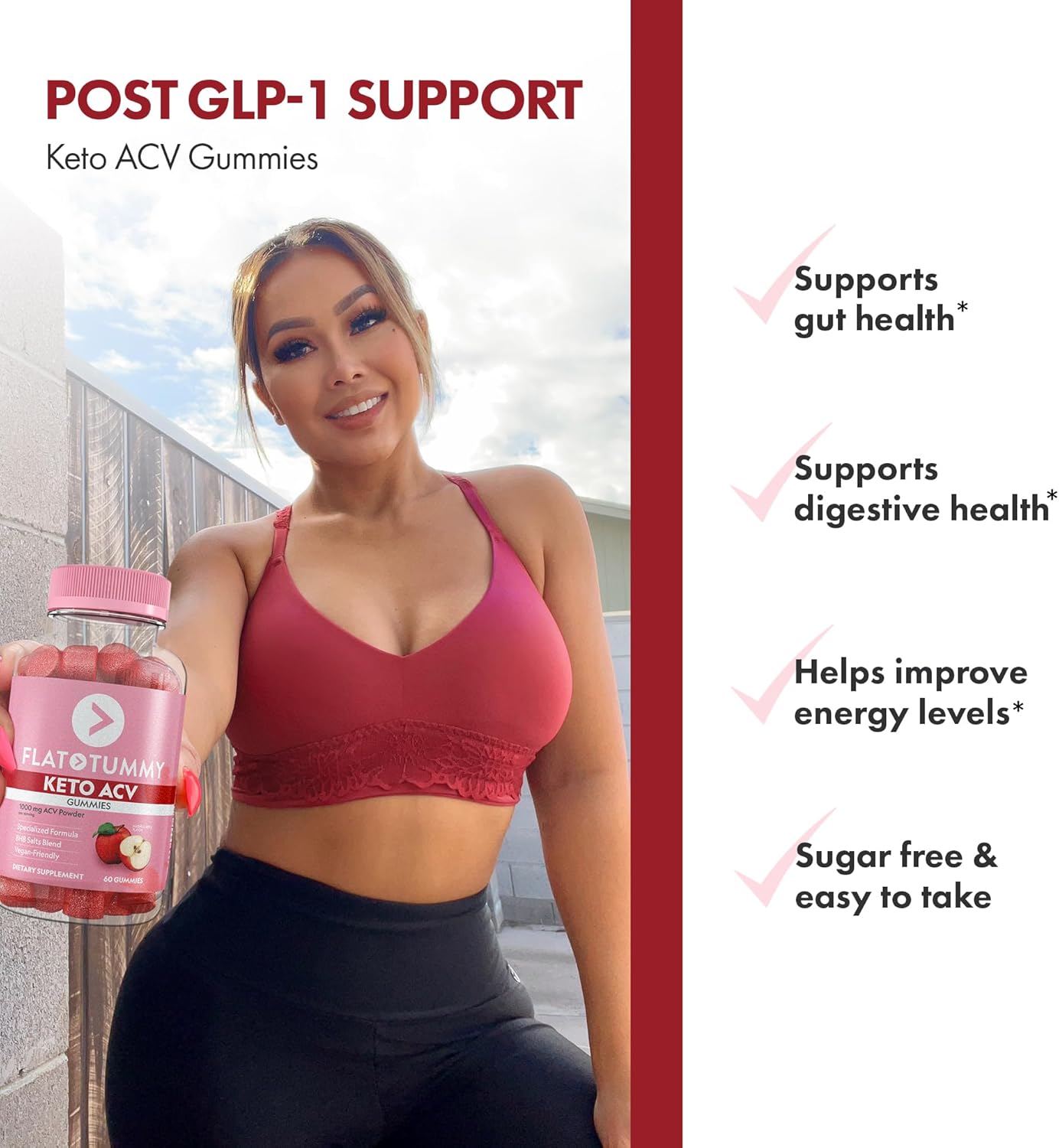 Keto ACV Gummies 60 Count - Specialized Post GLP-1 Formula with Superfood Powders - Vegan, Non-GMO - 3 Pack