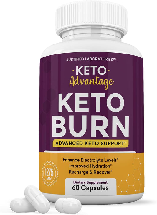 Keto Advantage Keto Burn Pills 1275MG with Apple Cider Vinegar & Green Tea - 60 Capsules